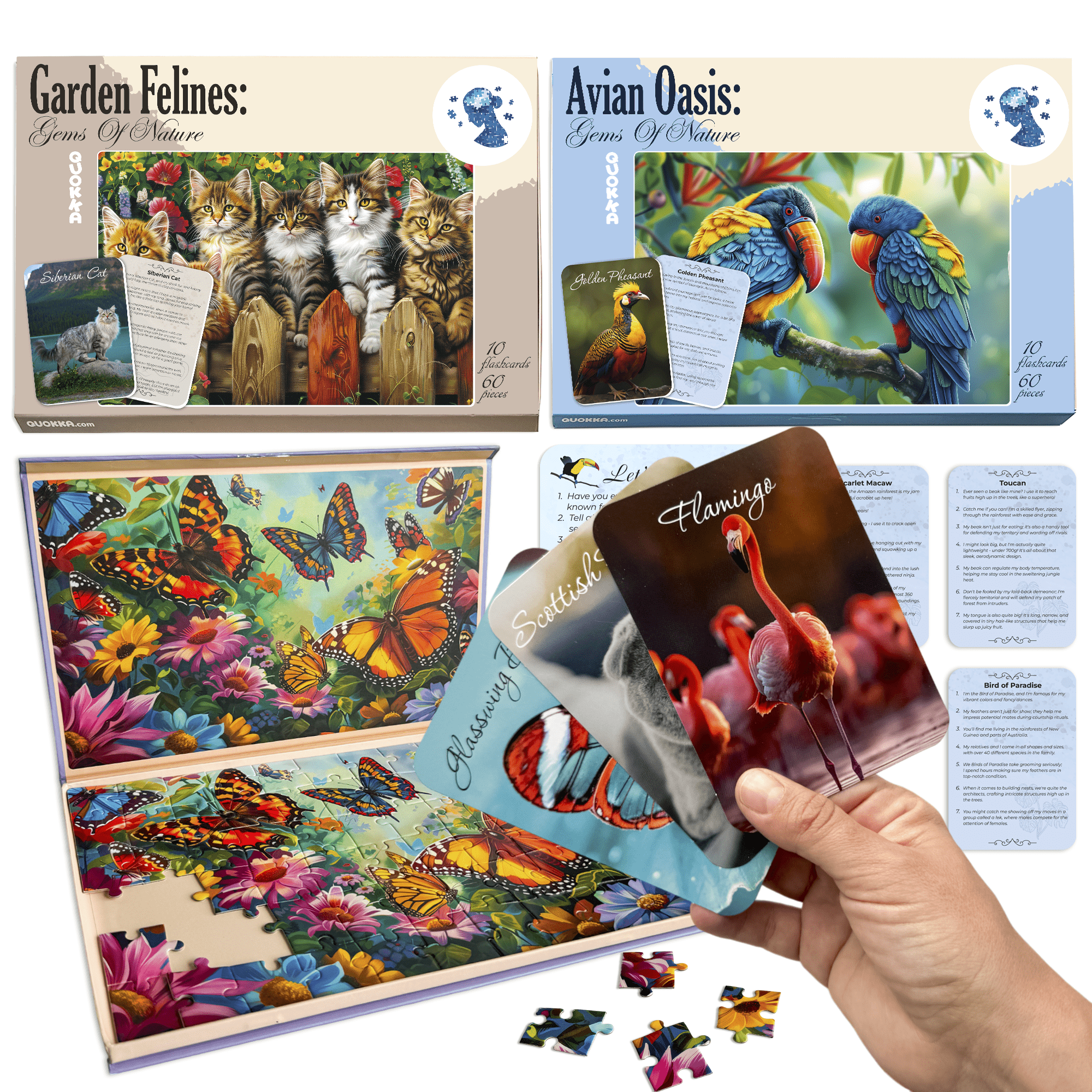 60 Pieces Dementia Puzzles for Elderly 3SET Large Piece Activities Products for Seniors Alzheimers Jigsaw Puzzle Games for Adults Gems of Nature