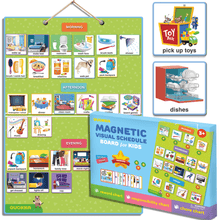 Load image into Gallery viewer, 145 Reward Chore Chart for Kids | Magnetic Calendar Learning Visual Schedule
