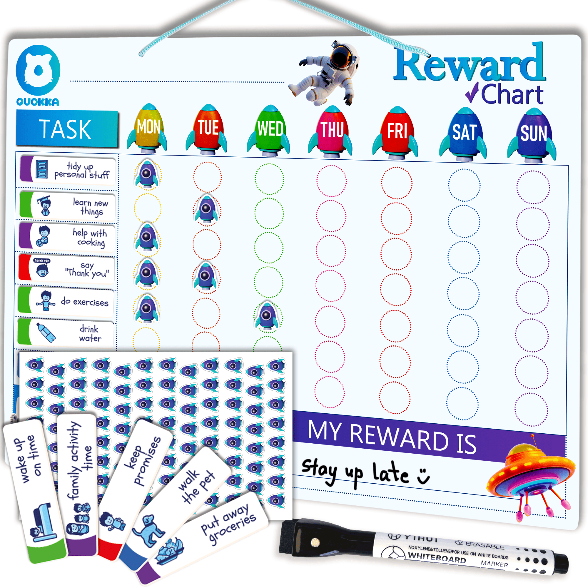 Magnetic Behavior Chore Chart for Kids at Home