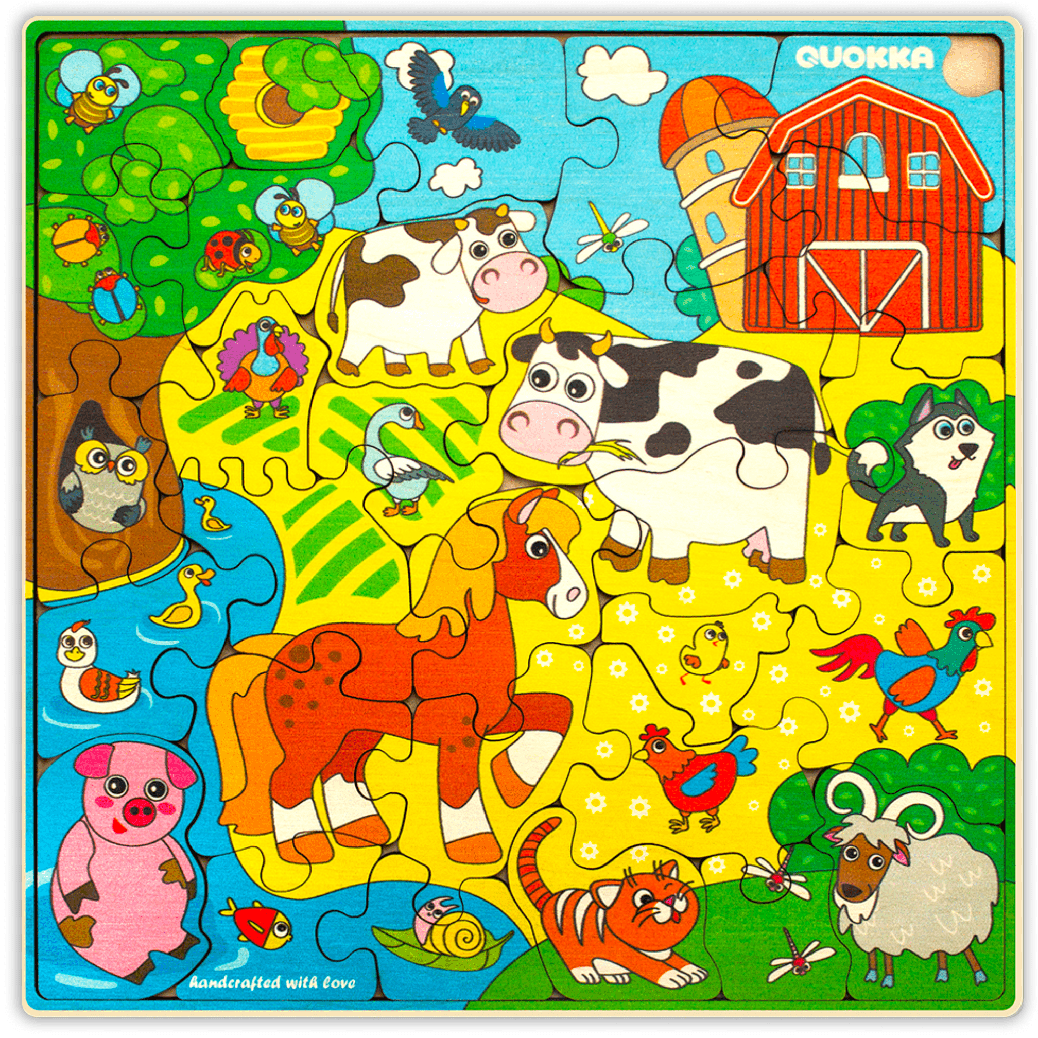 Wooden Farm Puzzles for Kids