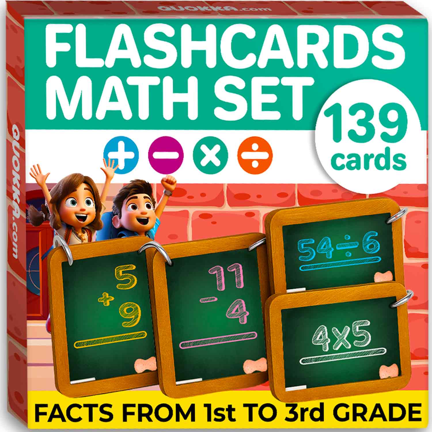 Flash Cards 4-in-1 set Math Set | Math Flashcards for Kids