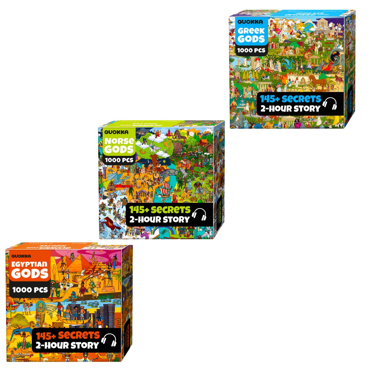 Bundle Set 3x1000 Piece Puzzle for Adults of Ancient Myths and Legends