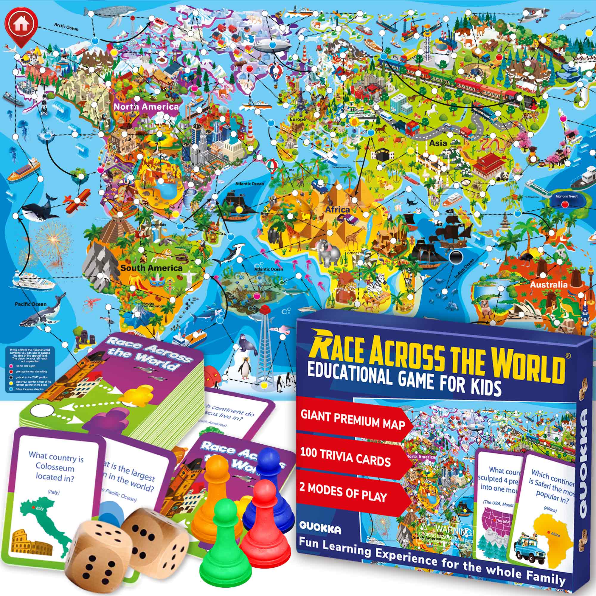 Race Across the World | Geography Board Game for Kids 8-12