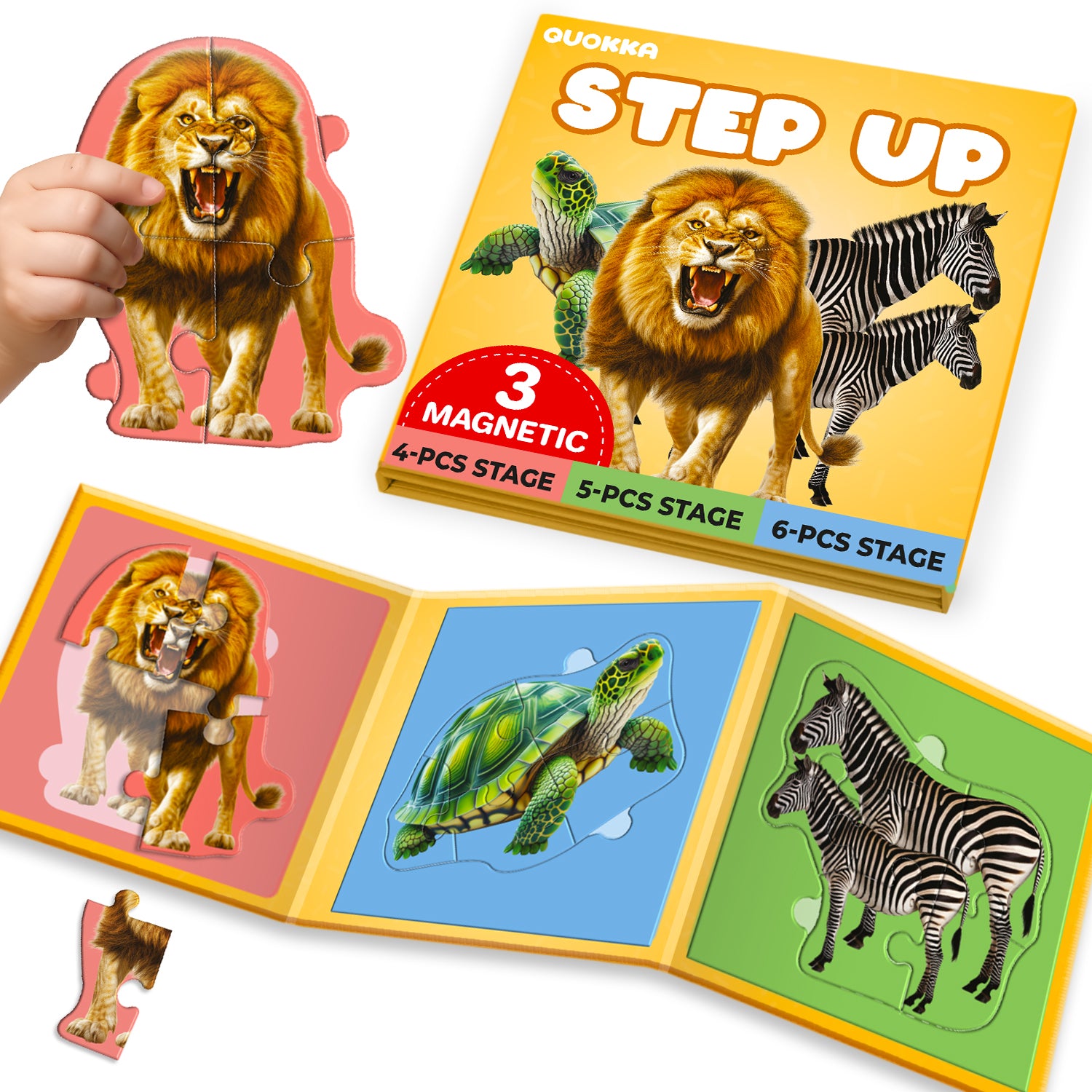Step Up Magnetic Puzzles for Toddlers - Wild Animals
