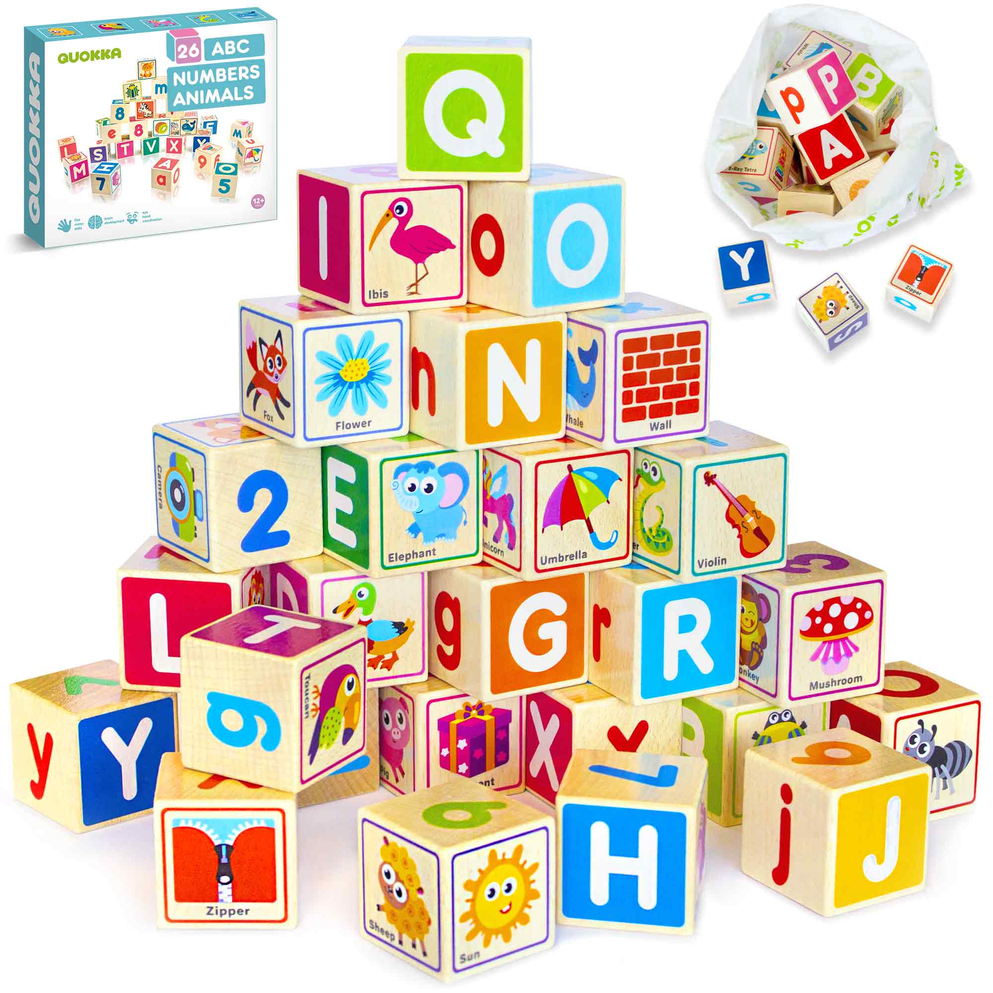 ABC Numbers Preschool Block Puzzles - Quokka