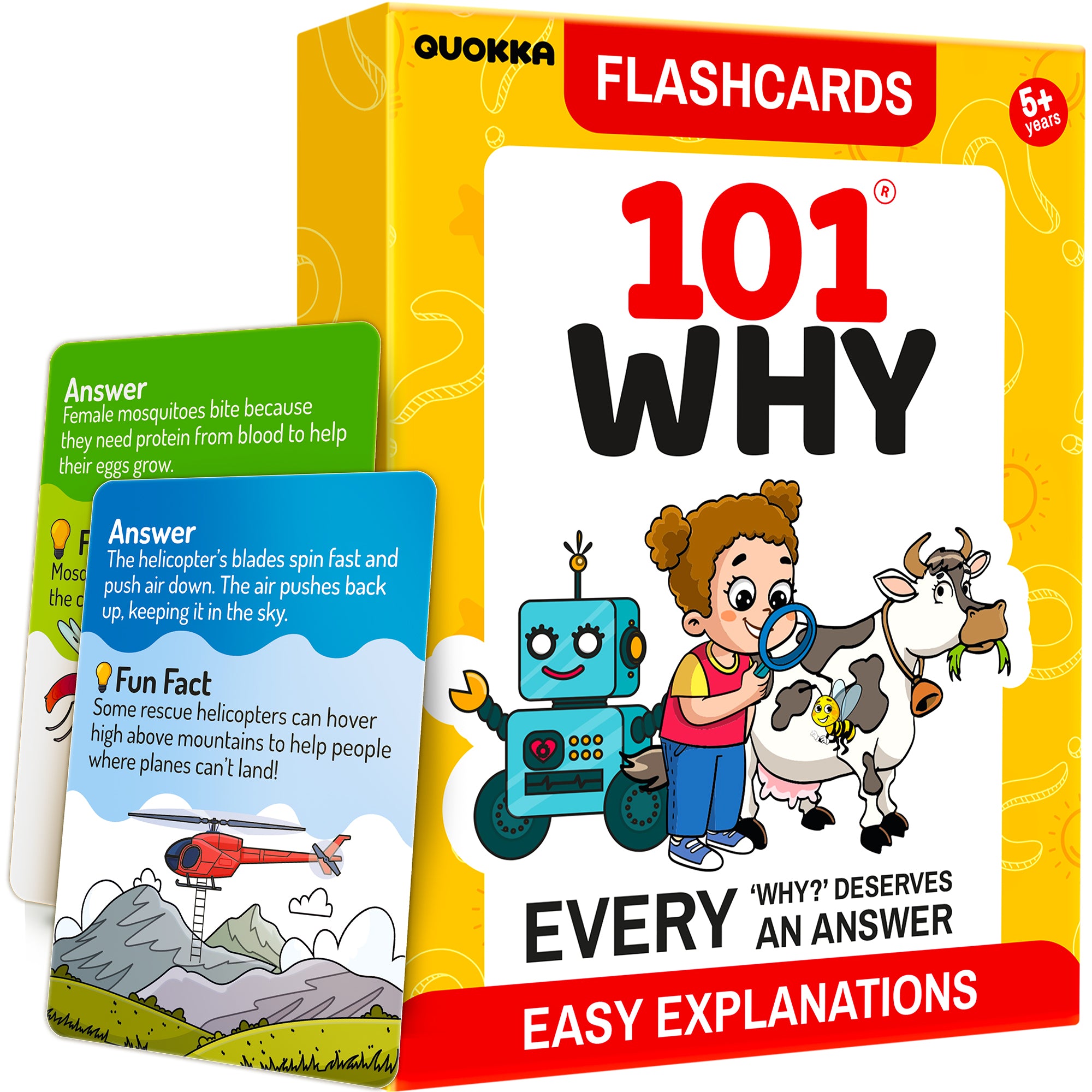 Flashcards for Kids - 101 Why Cards with Simple Answers, Fun Facts