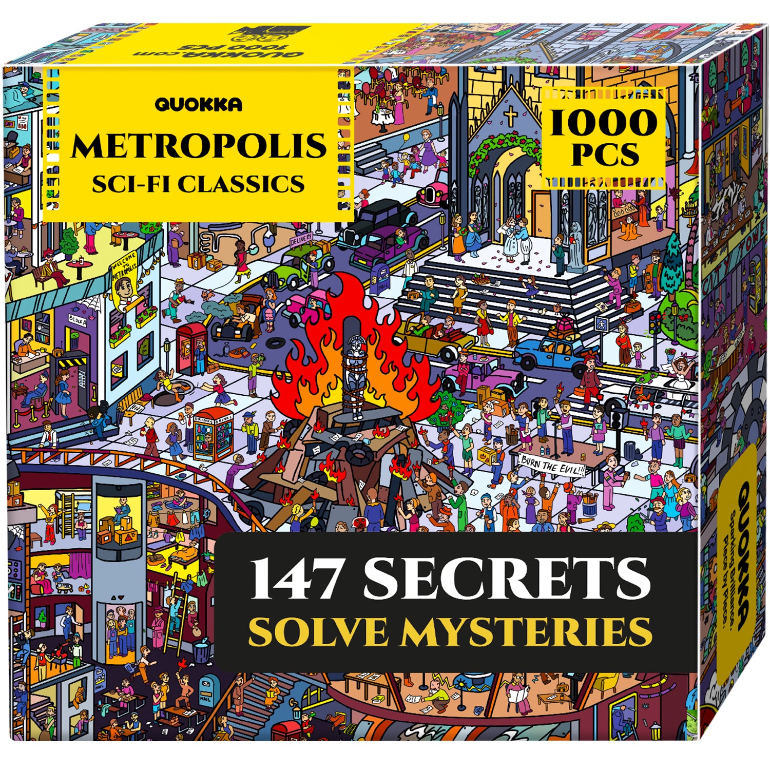 1000 Pcs Puzzle for Adults with Hidden Tasks | Metropolis 1927