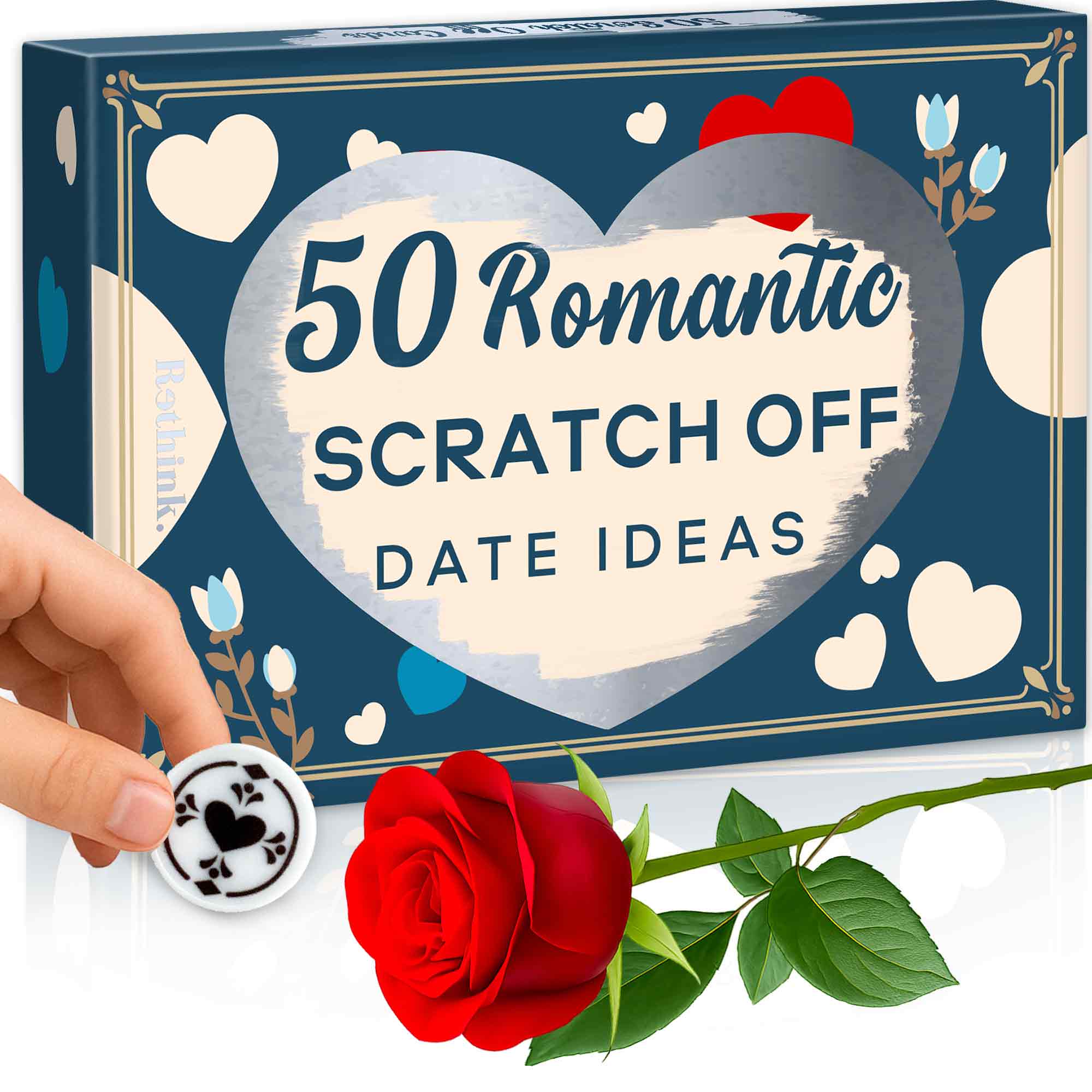 Scratch Cards for Couples Blue | 50 Romantic Dates