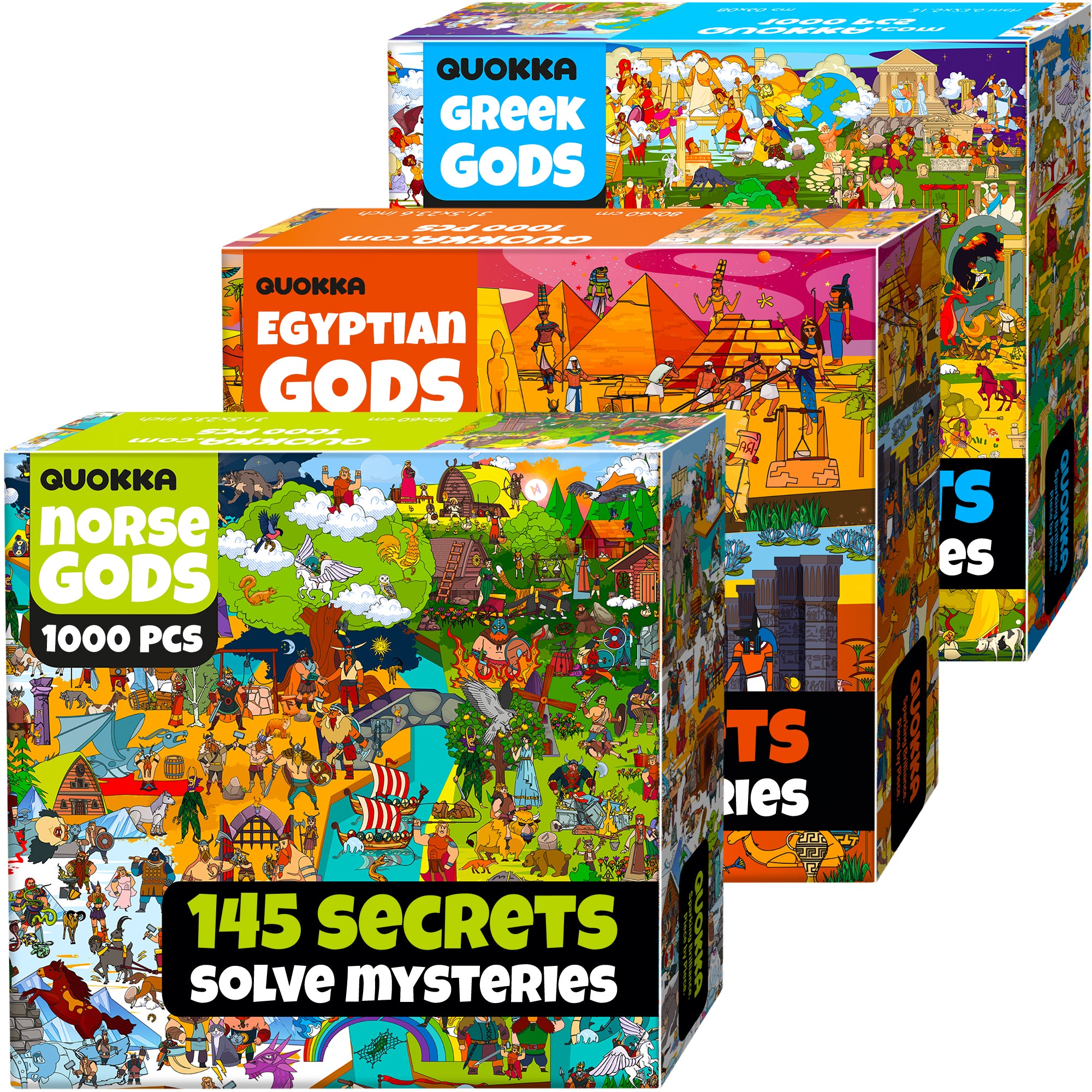 Set 3x1000 Pcs Puzzle for Adults of Ancient Myths and Legends