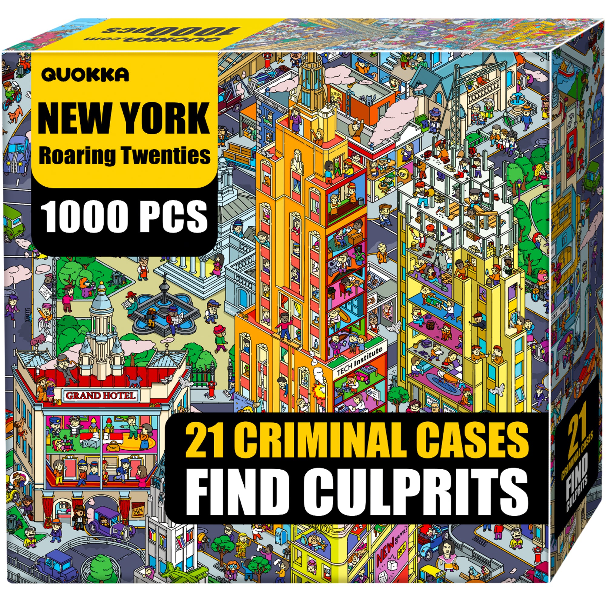 1000 Pcs Puzzle for Adults Detective with 21 Cases - New York
