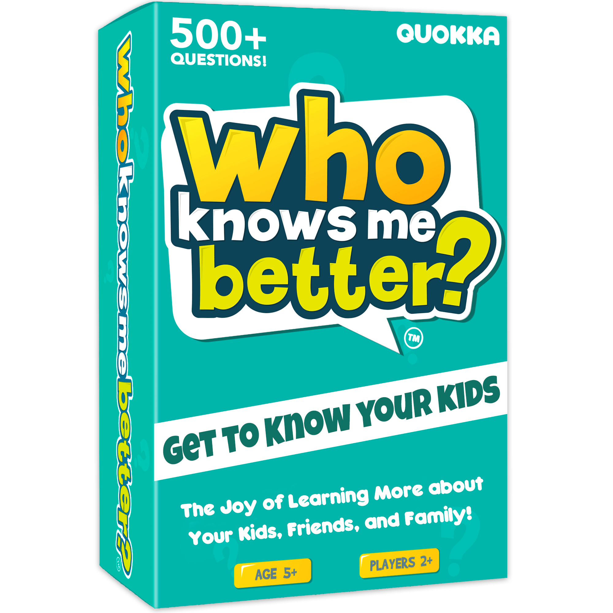 Who Knows Me Better Kids & Family Card Quiz Game