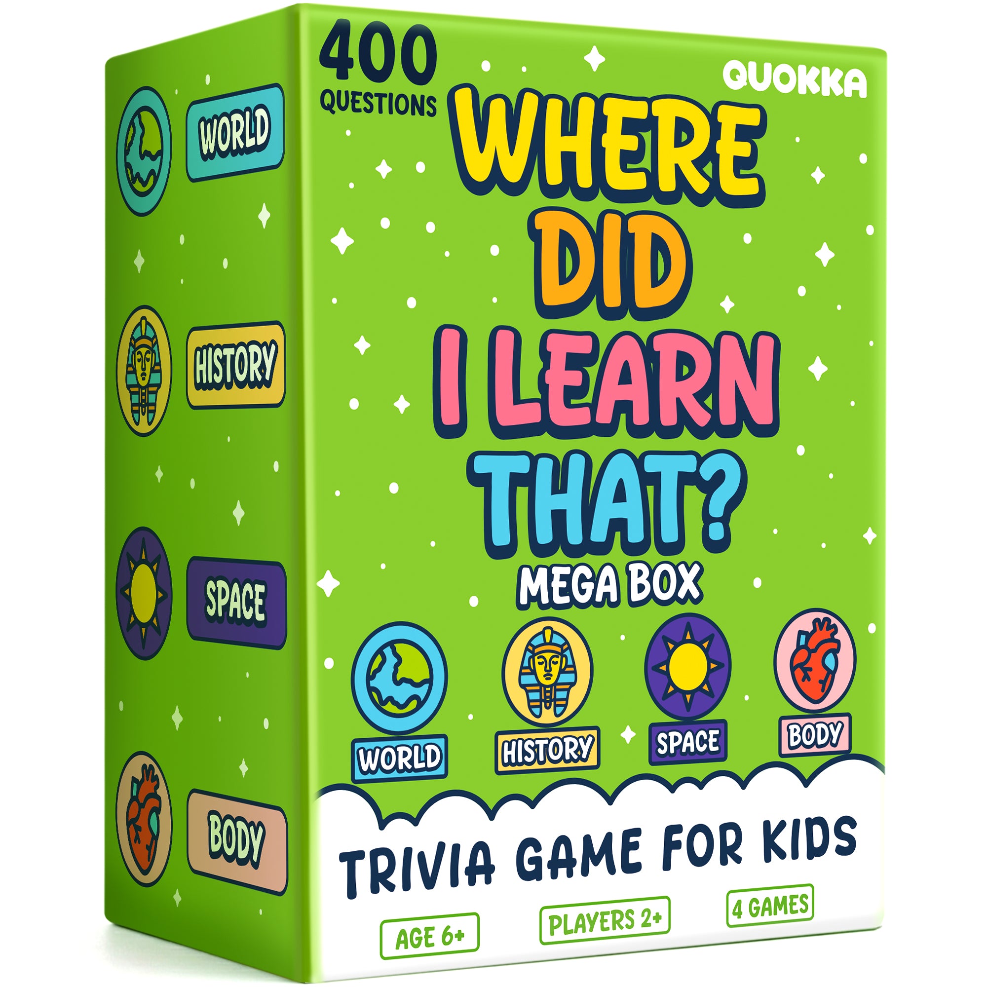 Trivia Card Game for Kids – World, Space, History & Human Body