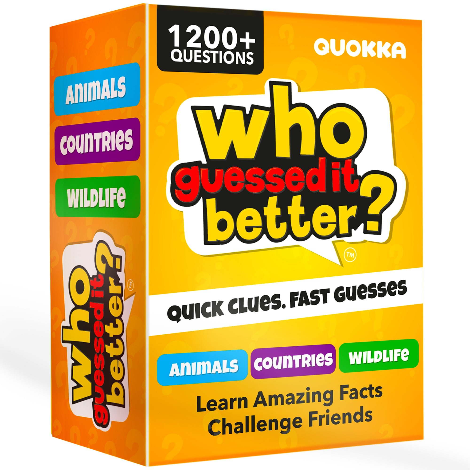 3 Set Educational Game for Kids - Who Guess It Better: Animals & Countries