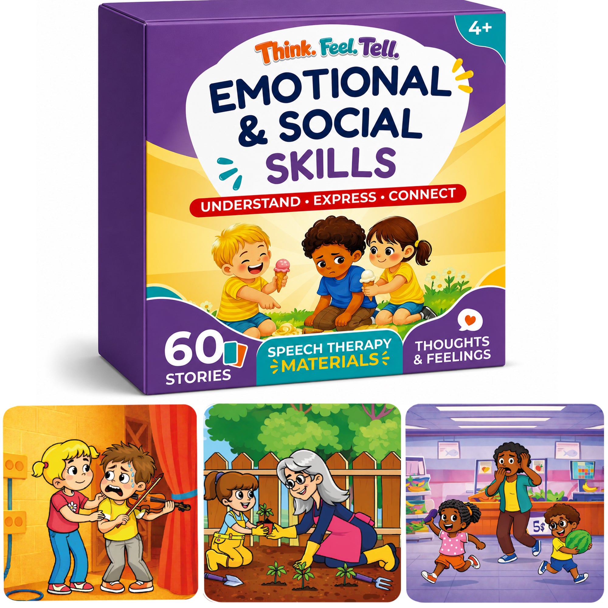 Think Feel Tell Emotional & Social Skills Game for Kids