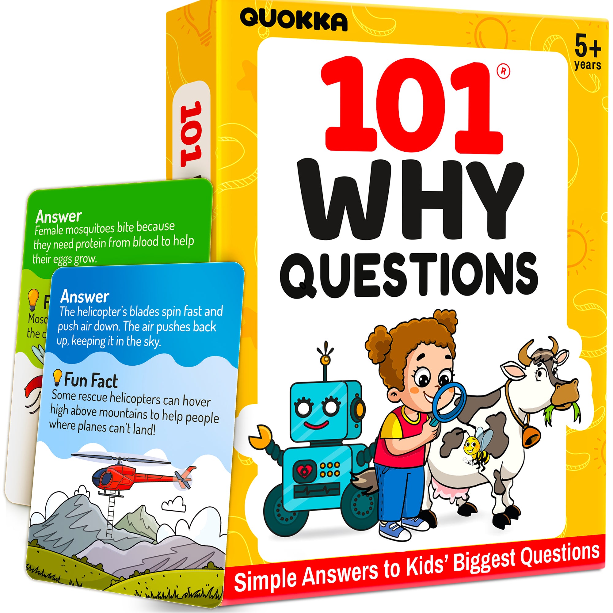Flashcards for Kids - 101 Why Cards with Simple Answers, Fun Facts