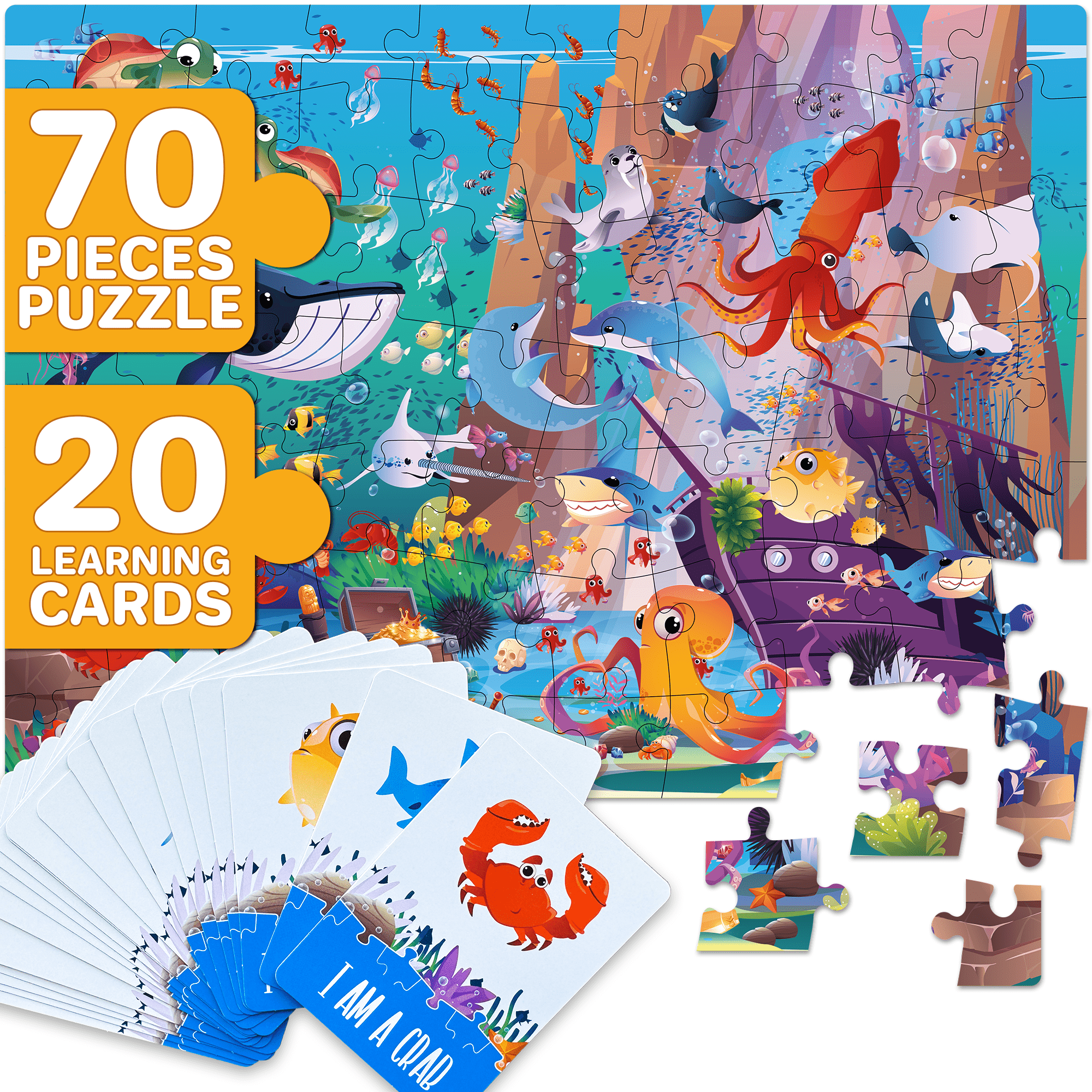 Search and Find Riddle Puzzles with Cards for Kids | Ocean - QUOKKA