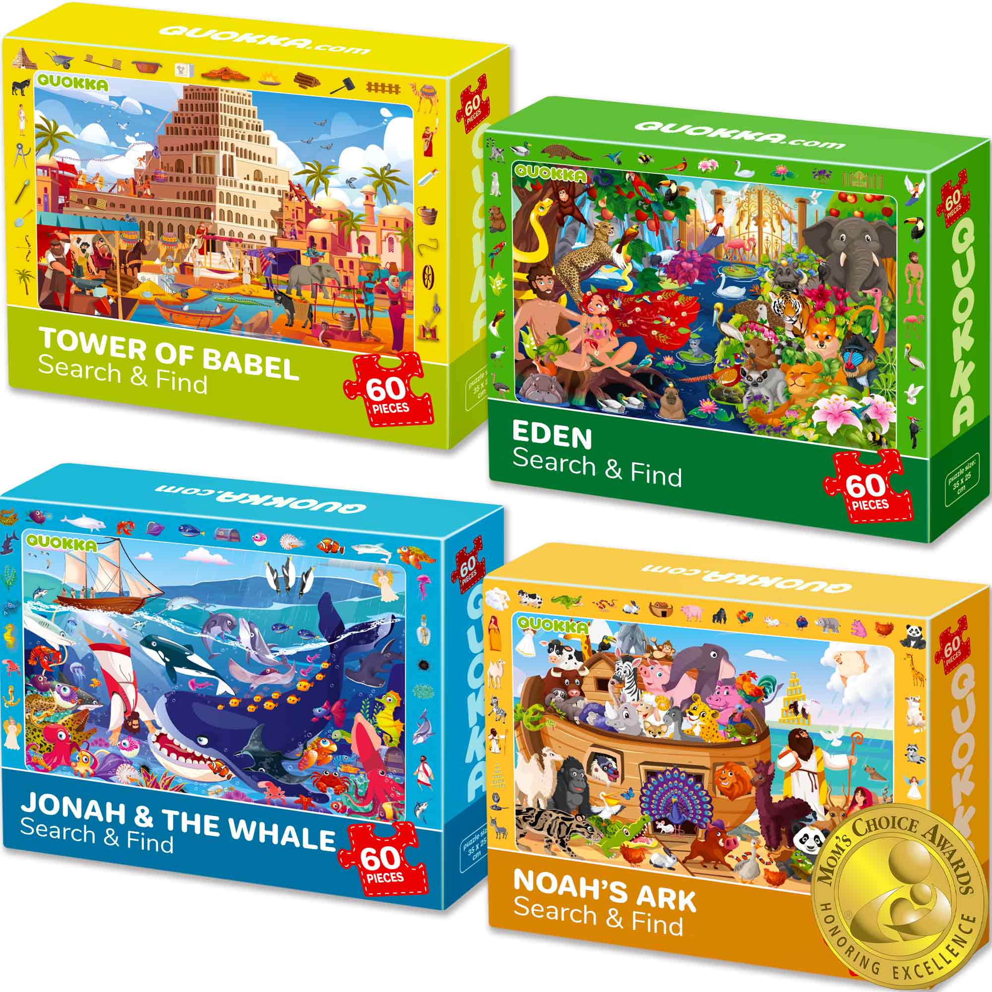 Jigsaw Puzzles Tower of Babel, Noah`s Ark, Eden