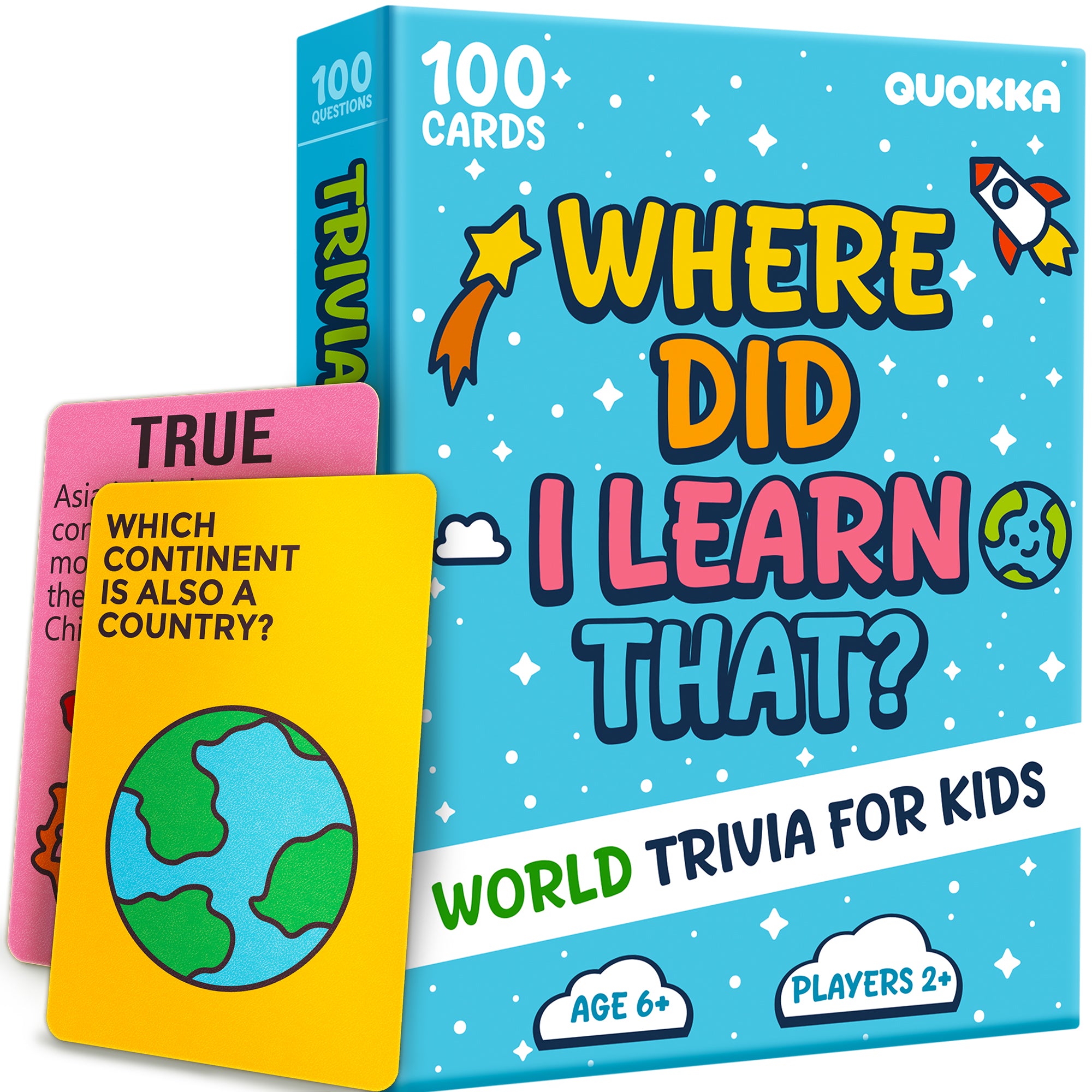 Trivia Card Game for Kids - Geography, Culture & Fun Facts