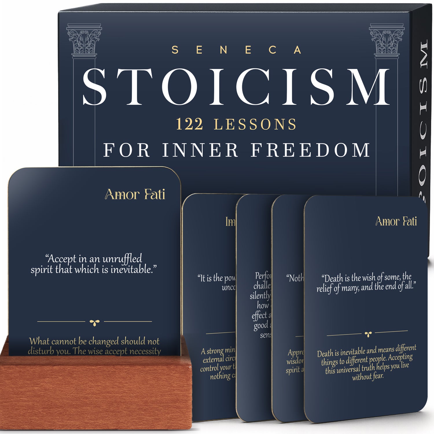 Stoicism Cards Seneca - 122 Daily Quotes & Exercises