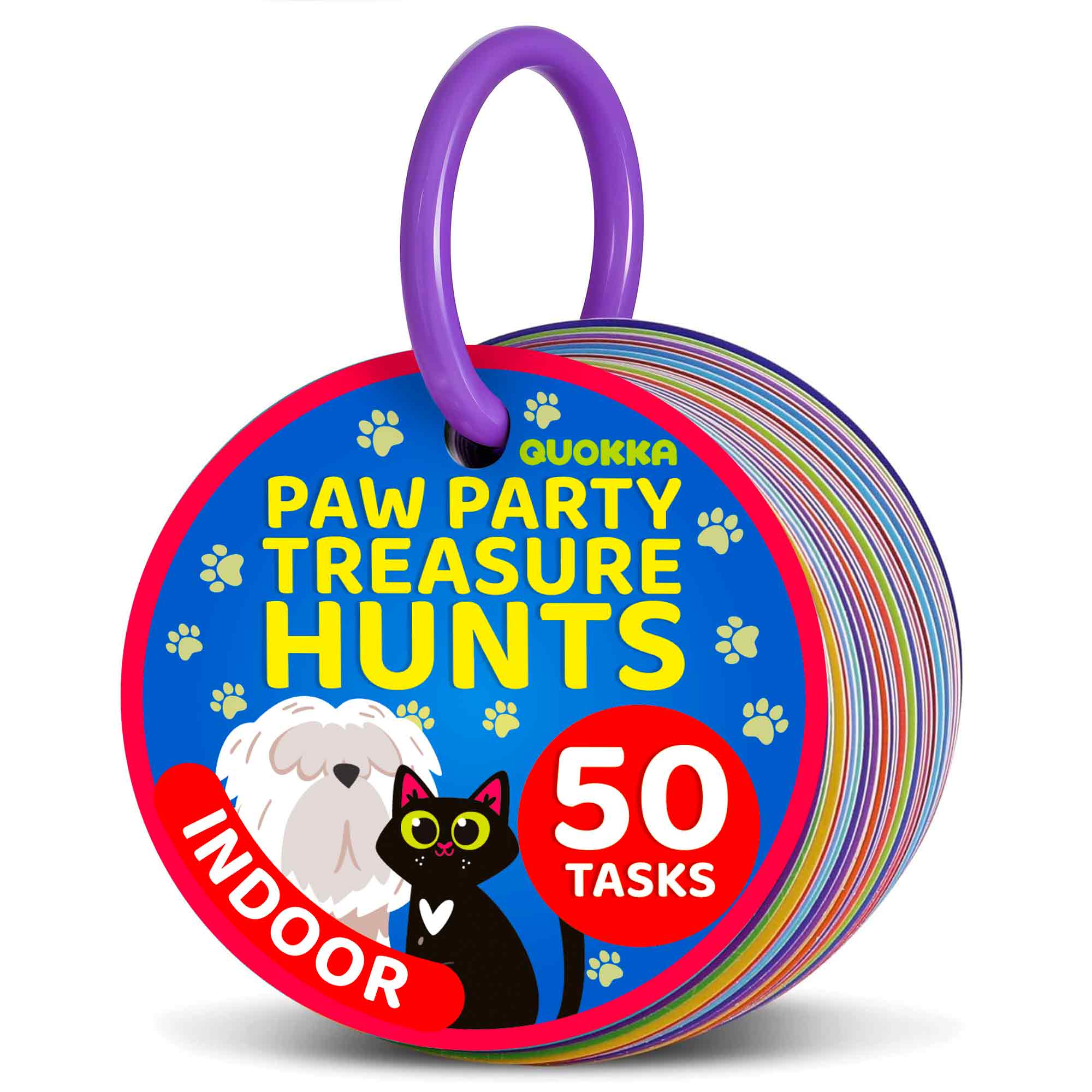 Scavenger Hunt Game for Kids - 50 Activities Cards with Pets