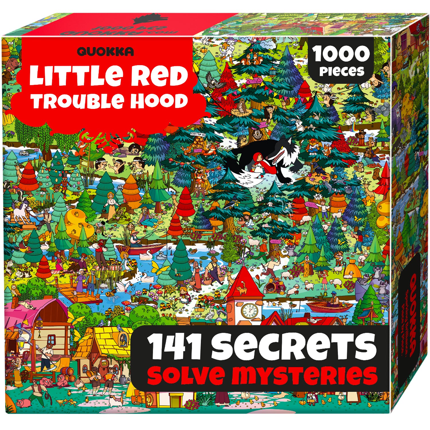 QUOKKA 1000 Pcs Puzzle for Adults with Hidden Tasks Red Riding Hood