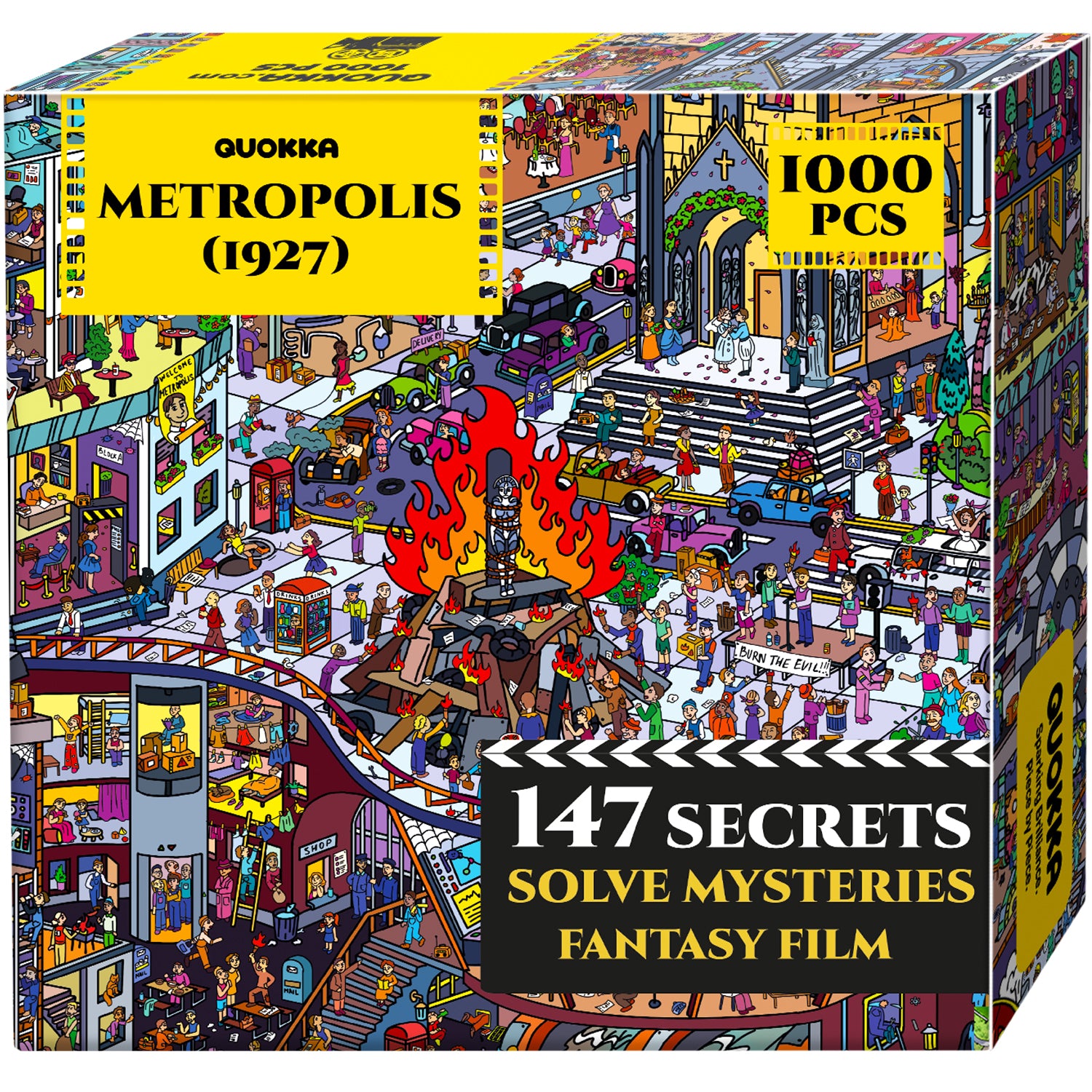 1000 Pcs Puzzle for Adults with Hidden Tasks | Metropolis 1927
