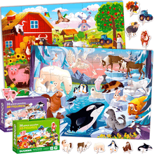 Load image into Gallery viewer, 36 Piece Floor Jigsaw Puzzles for Kids | Polar, Farm &amp; Safari Animals
