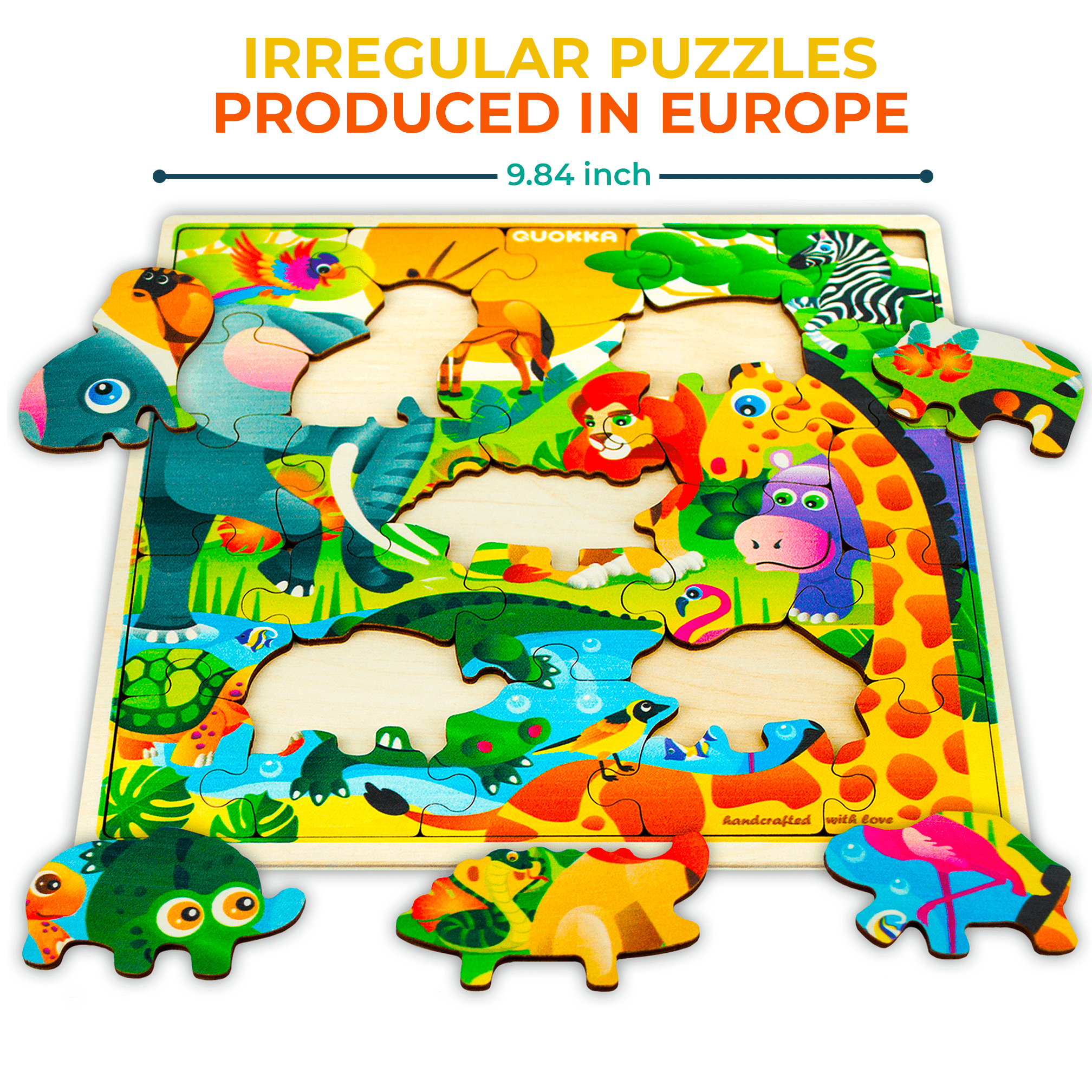 QUOKKA 28 Pieces Wooden Puzzles | Africa Animals