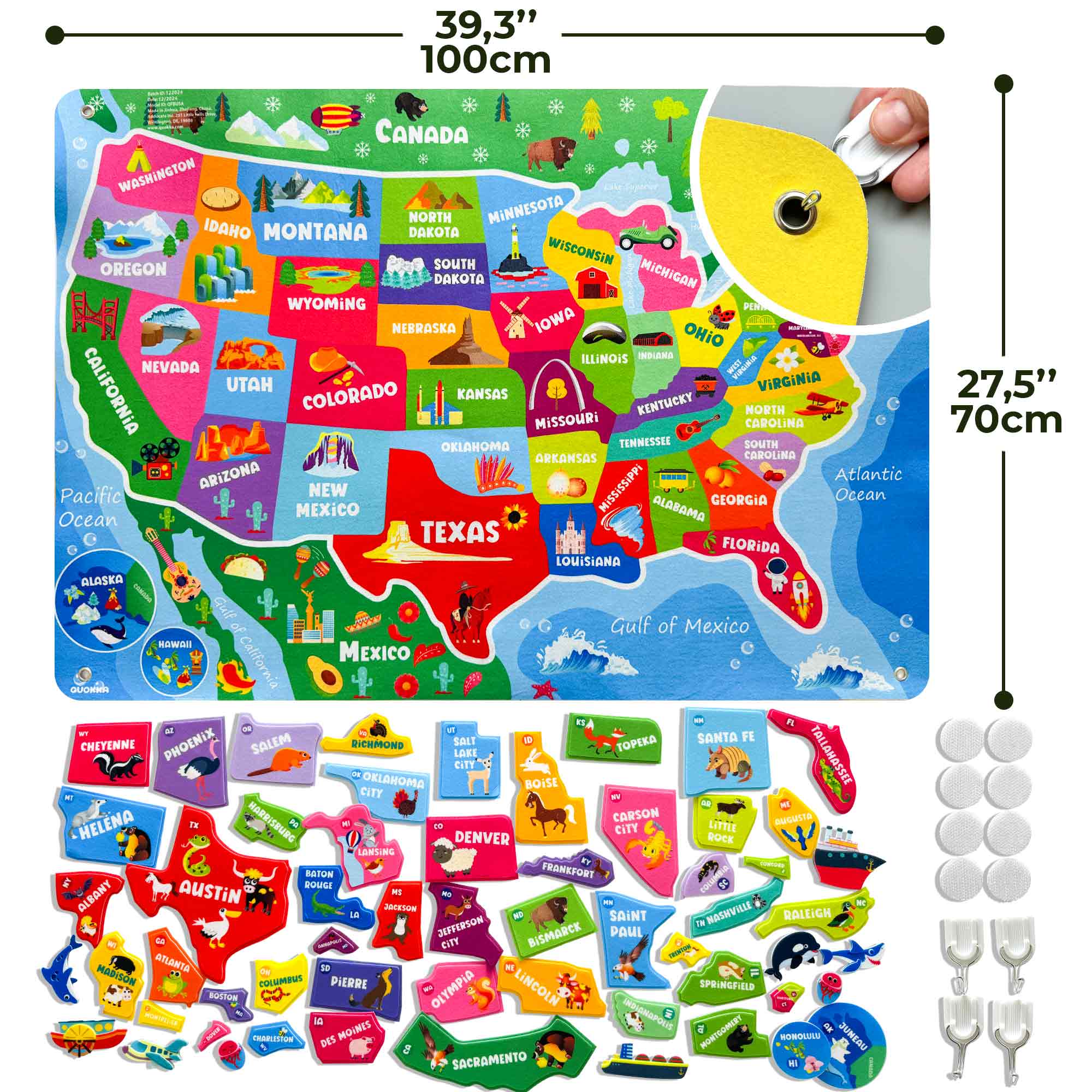 USA felt board for toddlers