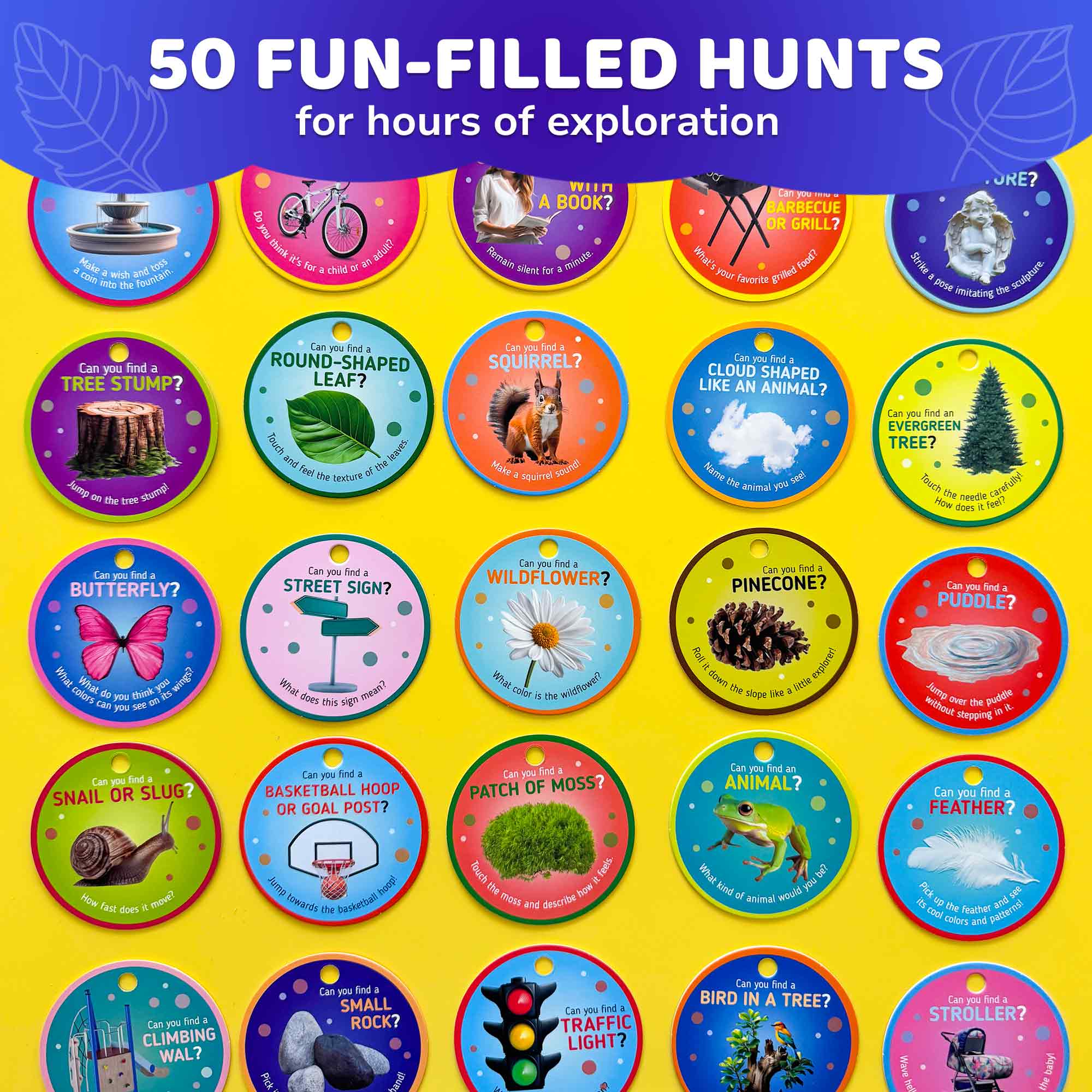 50 Toddler Activities Outdoor Cards Game Set