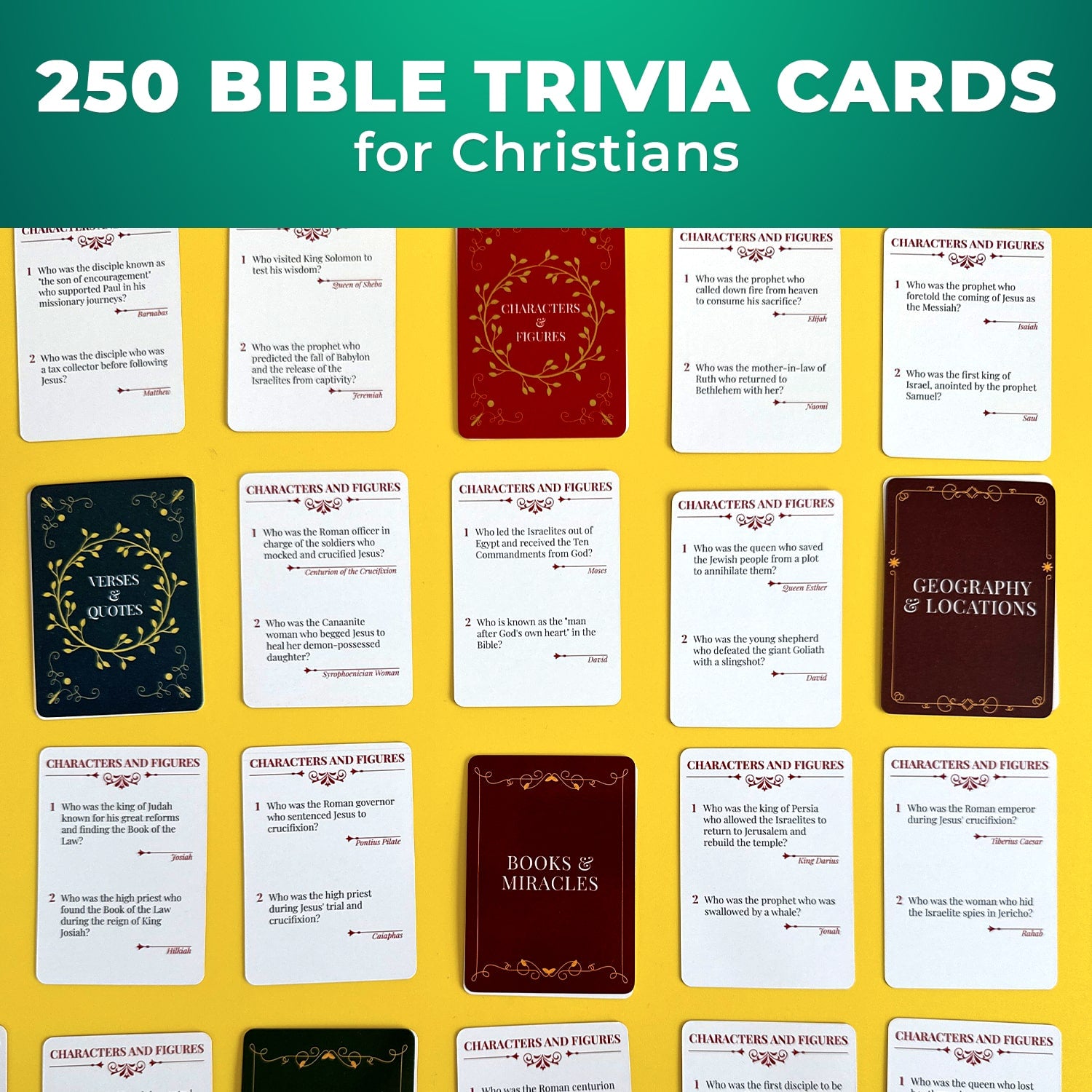 250 Trivia Card Game for Adults