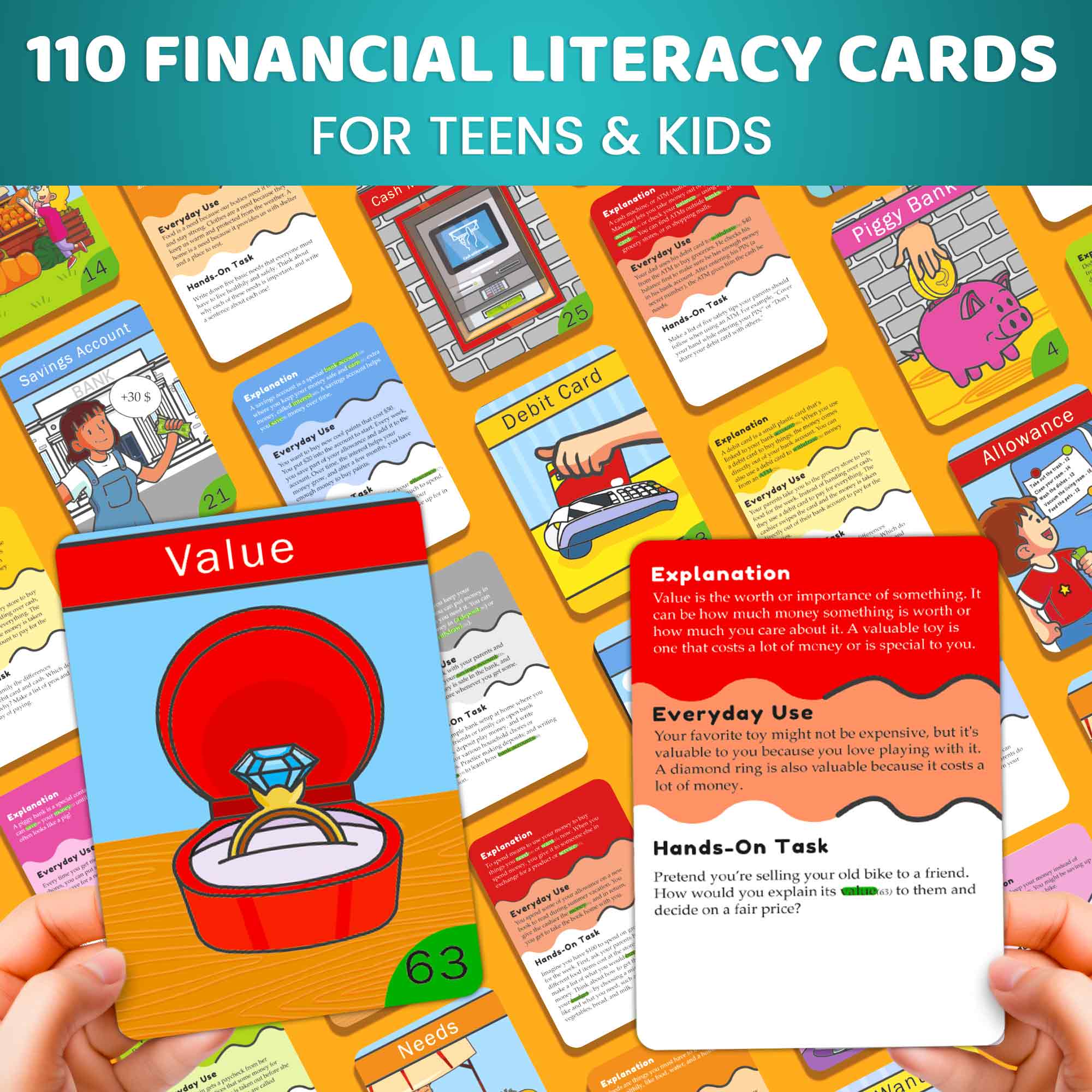 110 Cards Teaching About Money