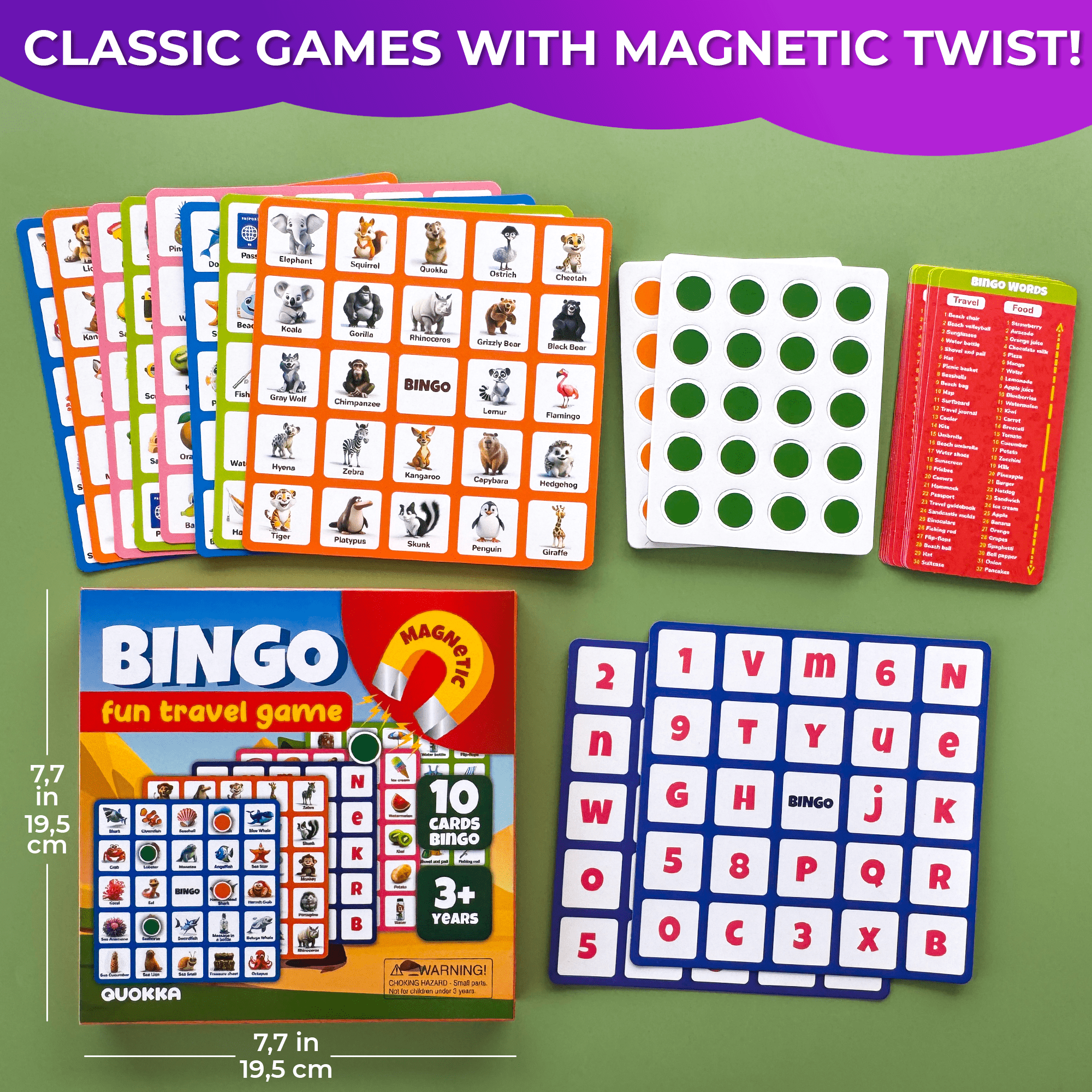 QUOKKA BINGO Travel Game for Kids