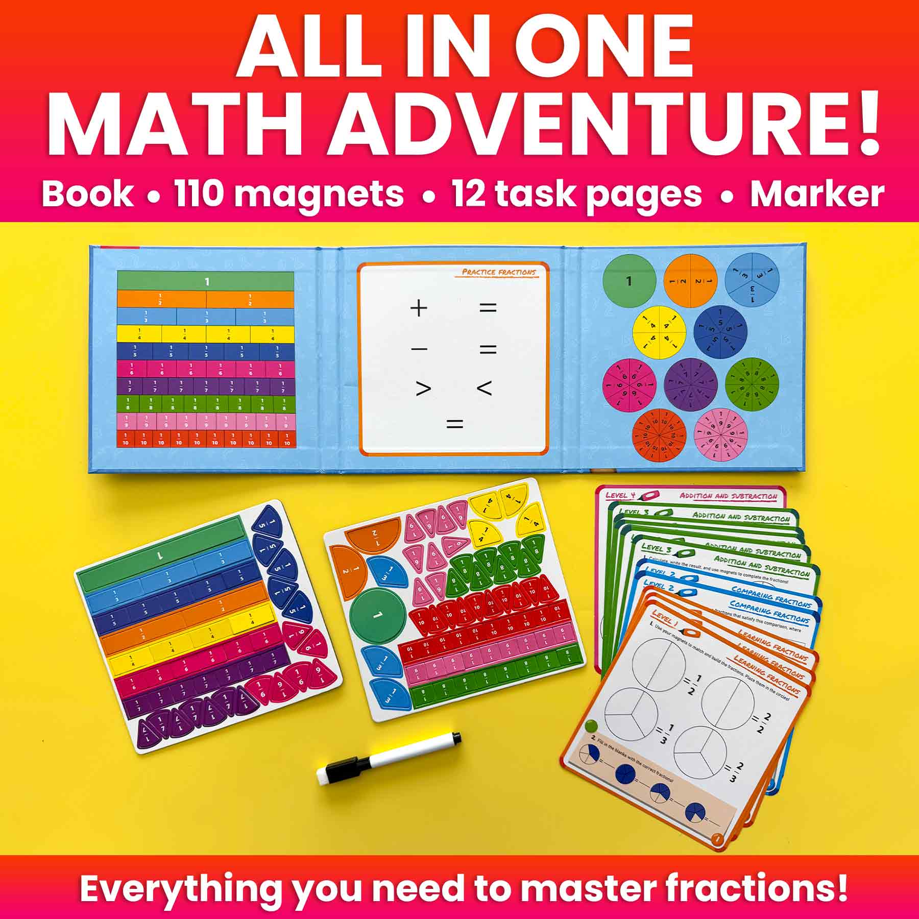 Magnetic Fractions Set – Hands-On Math Learning