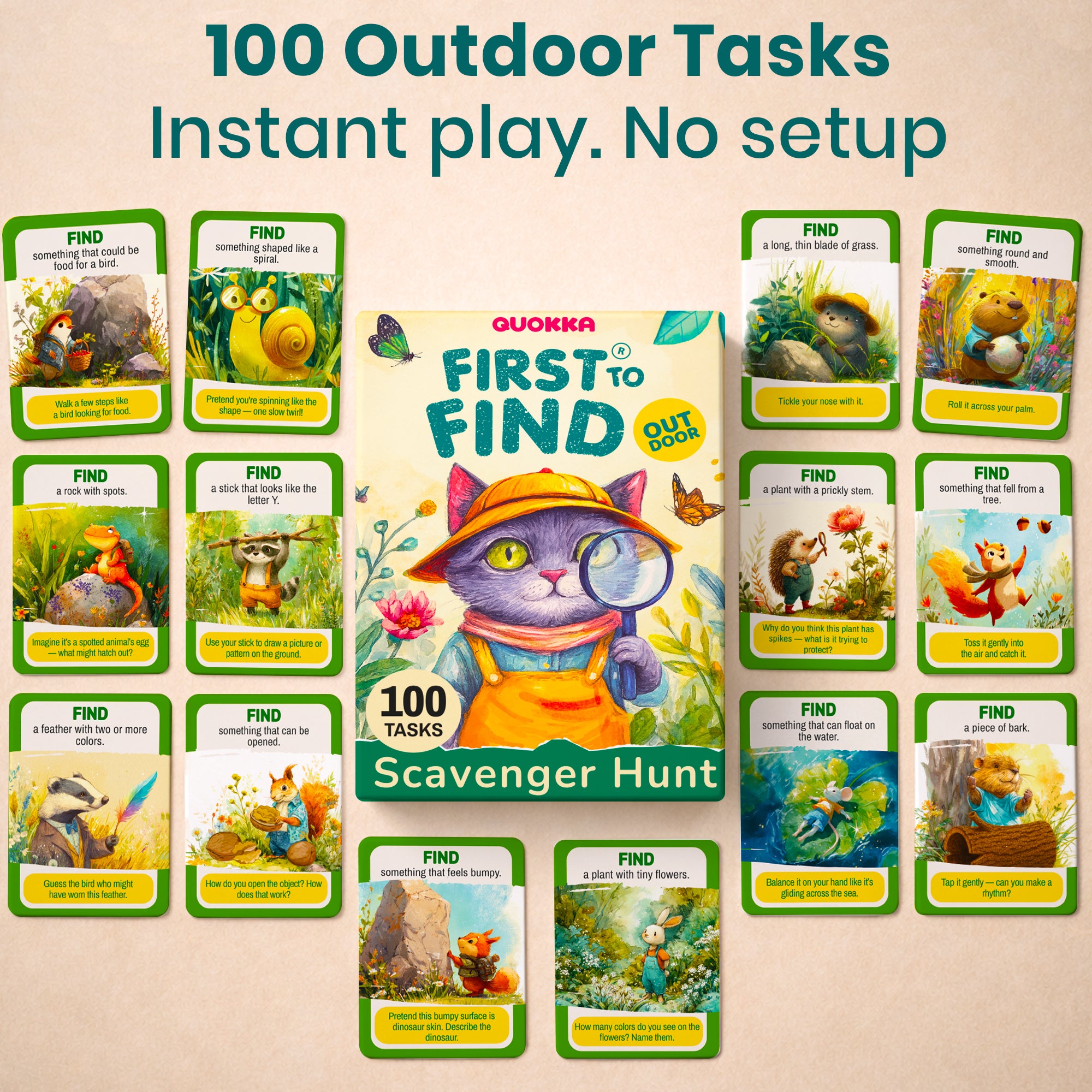 Scavenger Hunt Game for Kids Ages 4-8 - Outdoor Adventure Games
