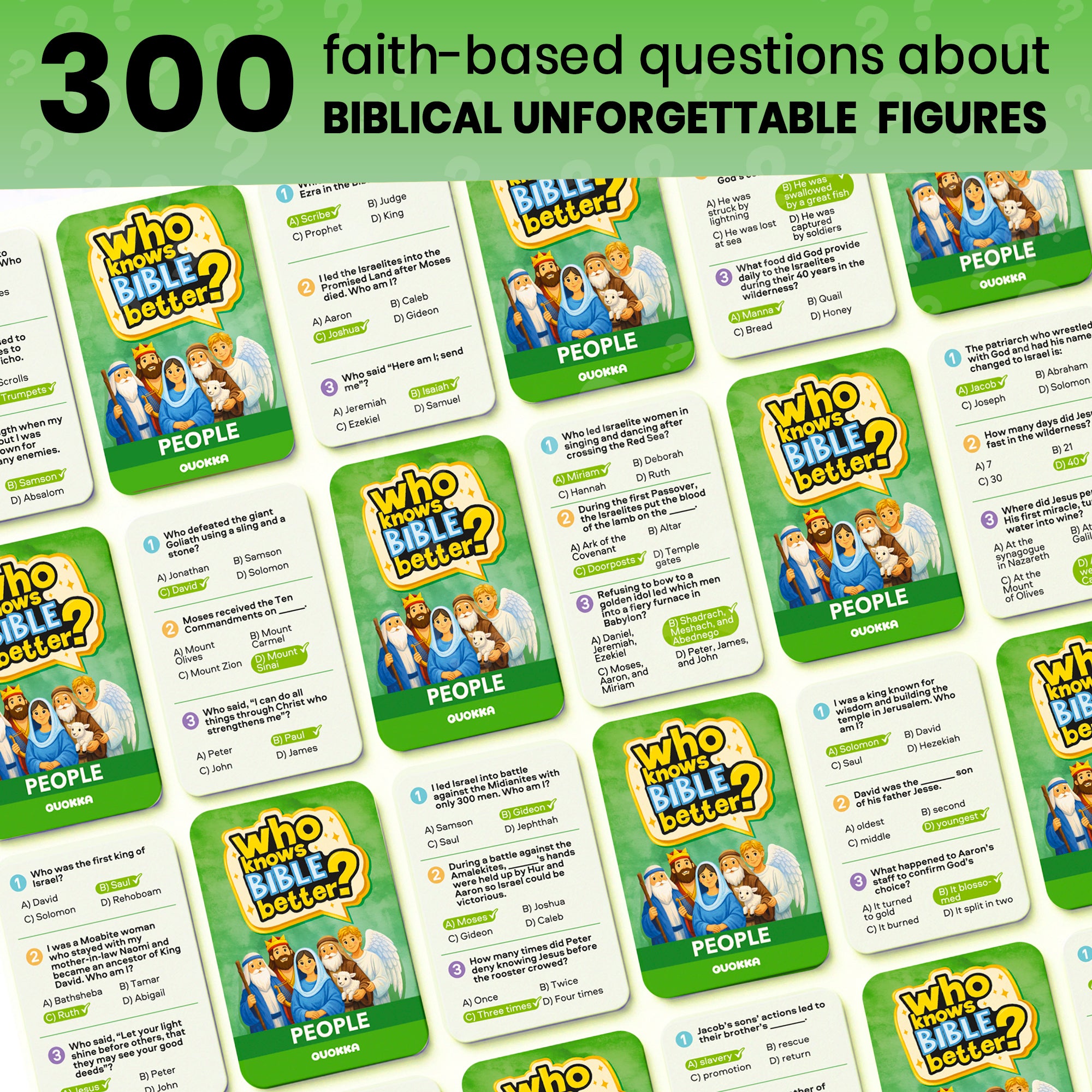 Trivia Card Game - Who Knows Bible Better? Bible Figures