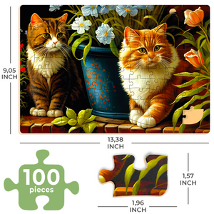 QUOKKA 100 Piece Dementia Puzzles for Elderly | 3 Alzheimers Jigsaw Puzzle Games for Adults with Beavers, Cats, and Dog