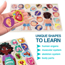 Load image into Gallery viewer, Puzzles for Toddlers Preschool Learning Toys | Learn Human Body, Parts, Anatomy &amp; Skeleton
