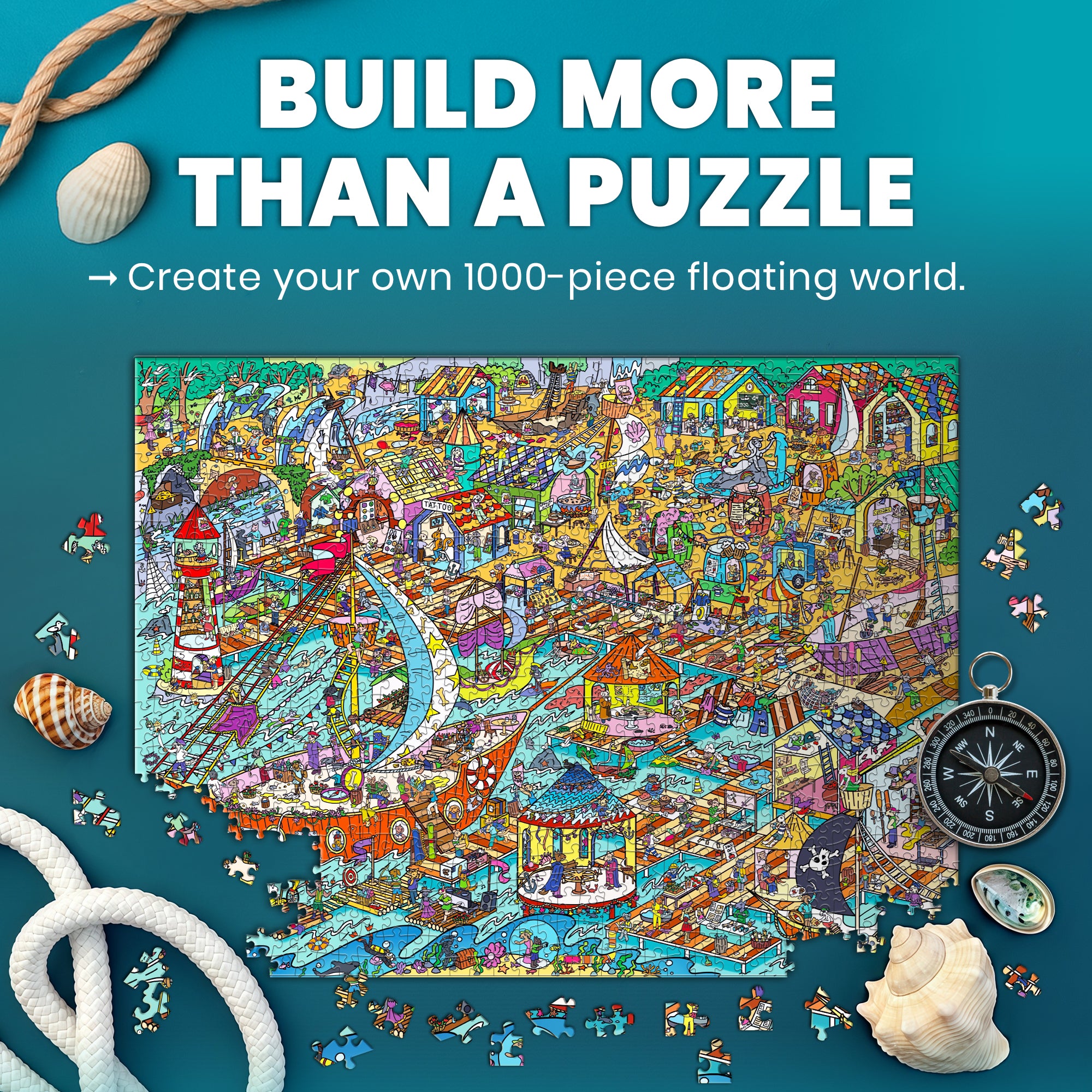 1000 Pcs Puzzle for Adults with Hidden Tasks | Furfloat Kingdom