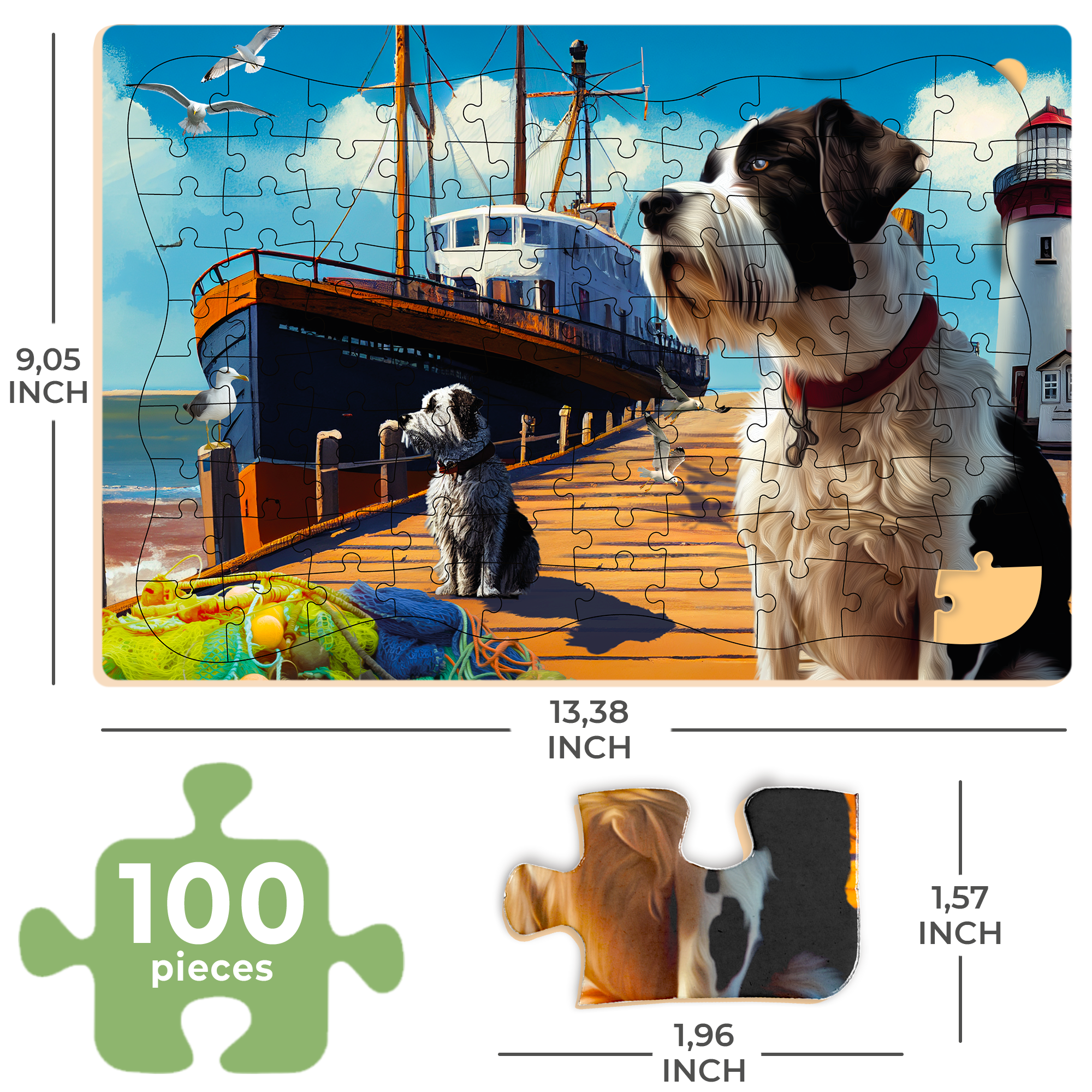 QUOKKA 100 Piece Dementia Puzzles for Elderly | 3 Alzheimers Jigsaw Puzzle Games for Adults with Automobiles, Horses, and Ship