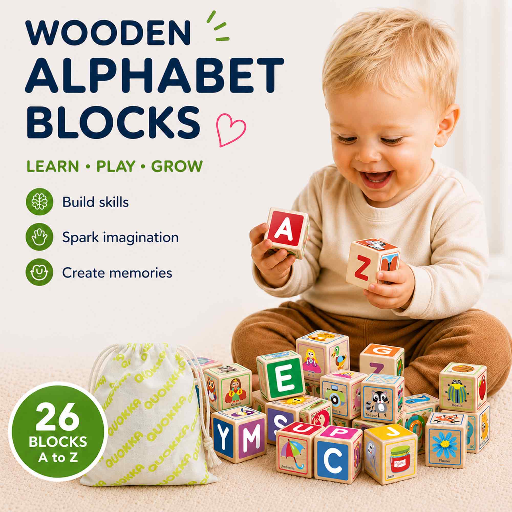ABC Numbers Preschool Block Puzzles | Learning Toys