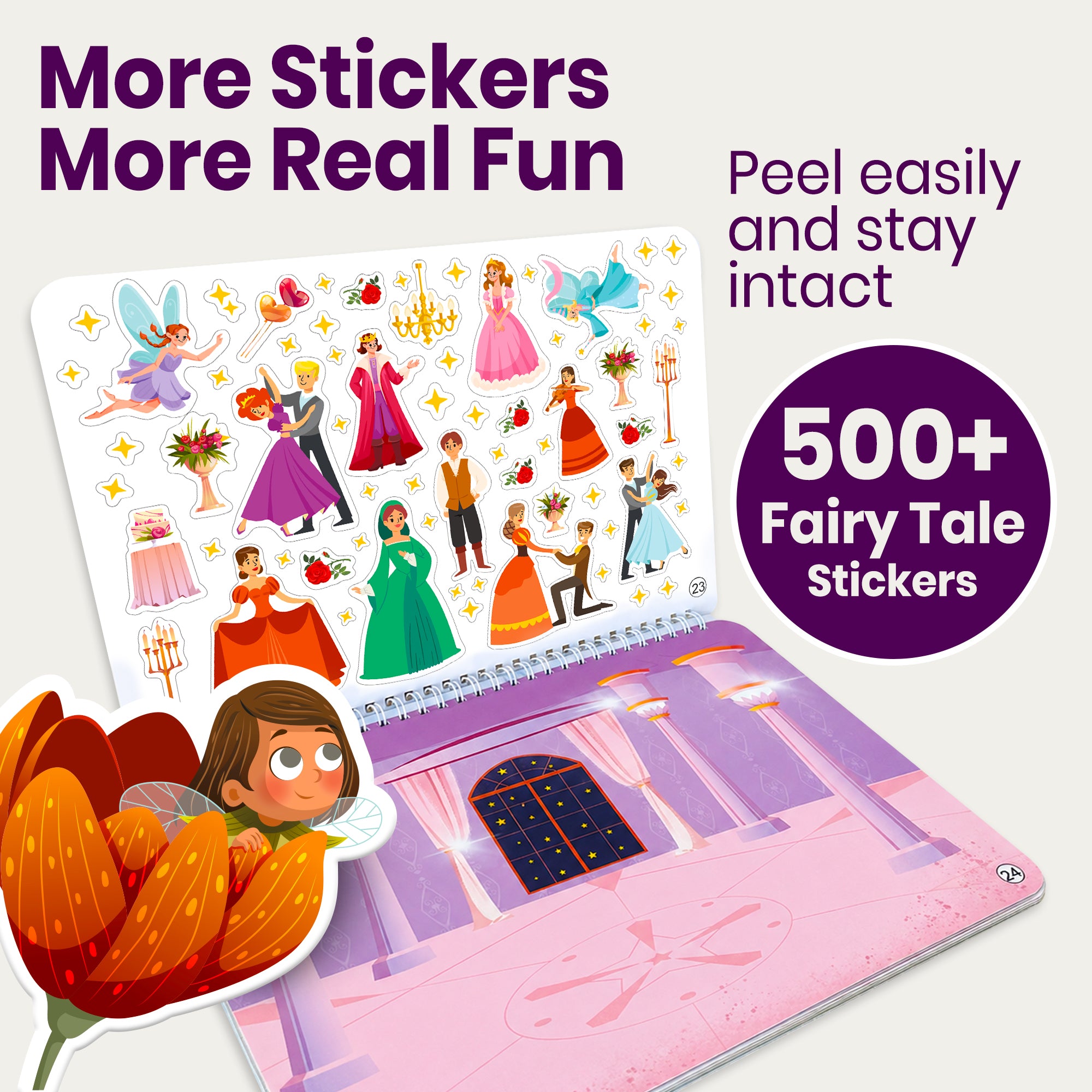 Sticker Book for Kids Fairy Tale - Draw & Stick Creative Workbook