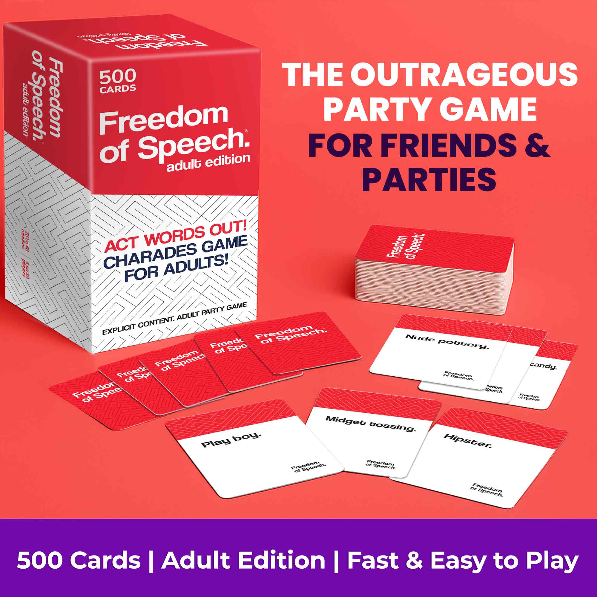 Party Card Games Freedom of Speech for Adults