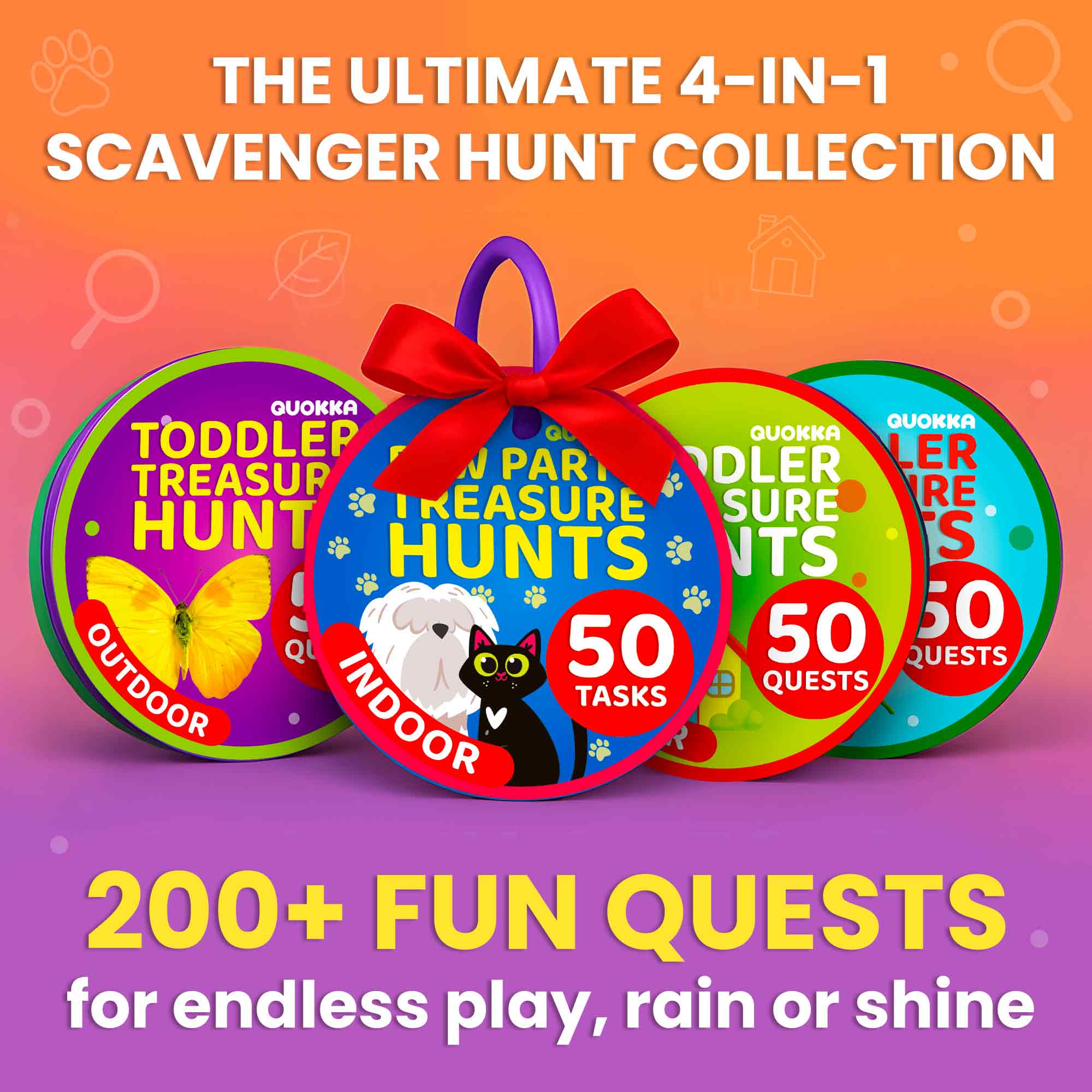 Scavenger Hunt Game for Kids - 200 Activities Outdoor Indoor Cards