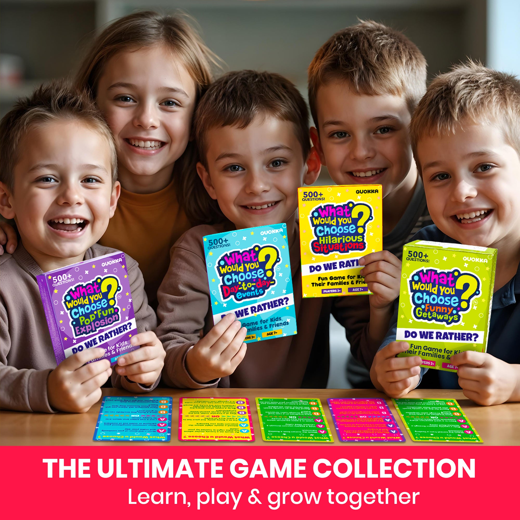 4 Set Card Game What Would You Choose? for Kids & Family