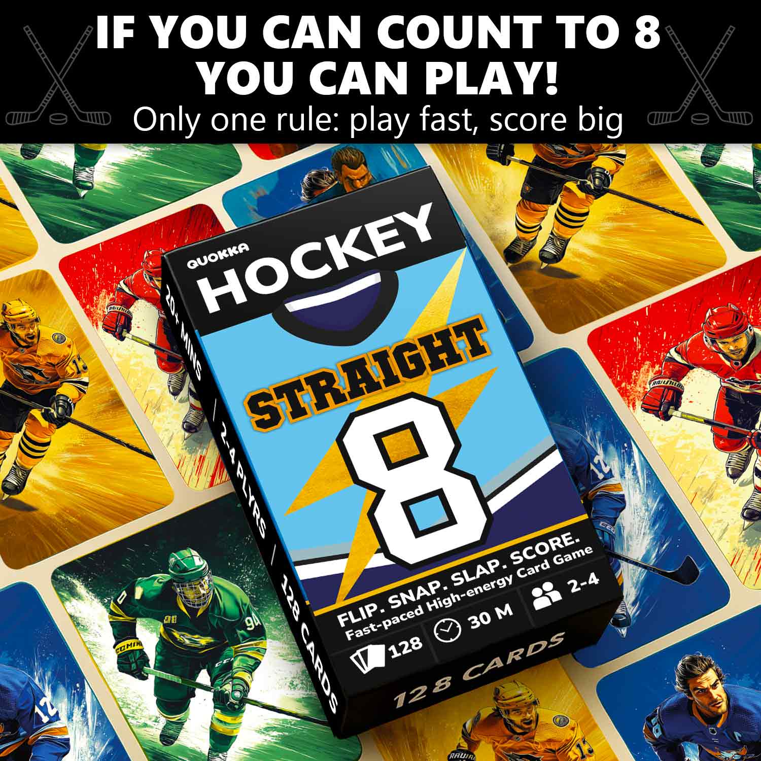 Fast-Paced Hockey Card Game for Kids & Adults