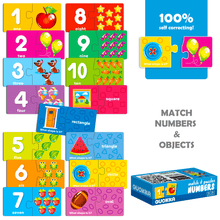 Load image into Gallery viewer, 5 Matching Self Correcting Games for Kids | Opposites, Numbers, Heads &amp; Tails
