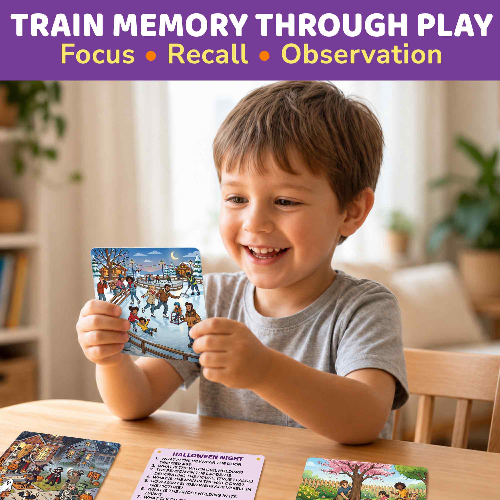 Think Feel Tell Visual Memory Game for Kids
