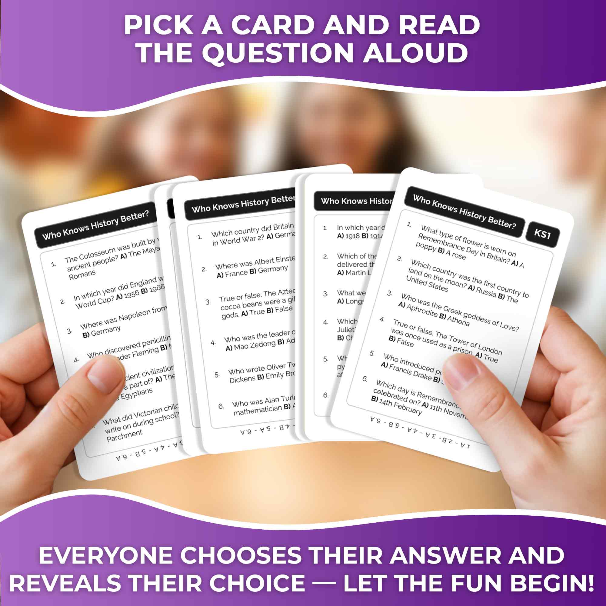 Trivia Game Who Knows History Better? for Kids & Family