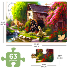 Load image into Gallery viewer, QUOKKA 63 Piece Dementia Puzzles for Elderly | 3 Alzheimers Jigsaw Puzzle Games for Adults with Riverside, Cats, and Platform
